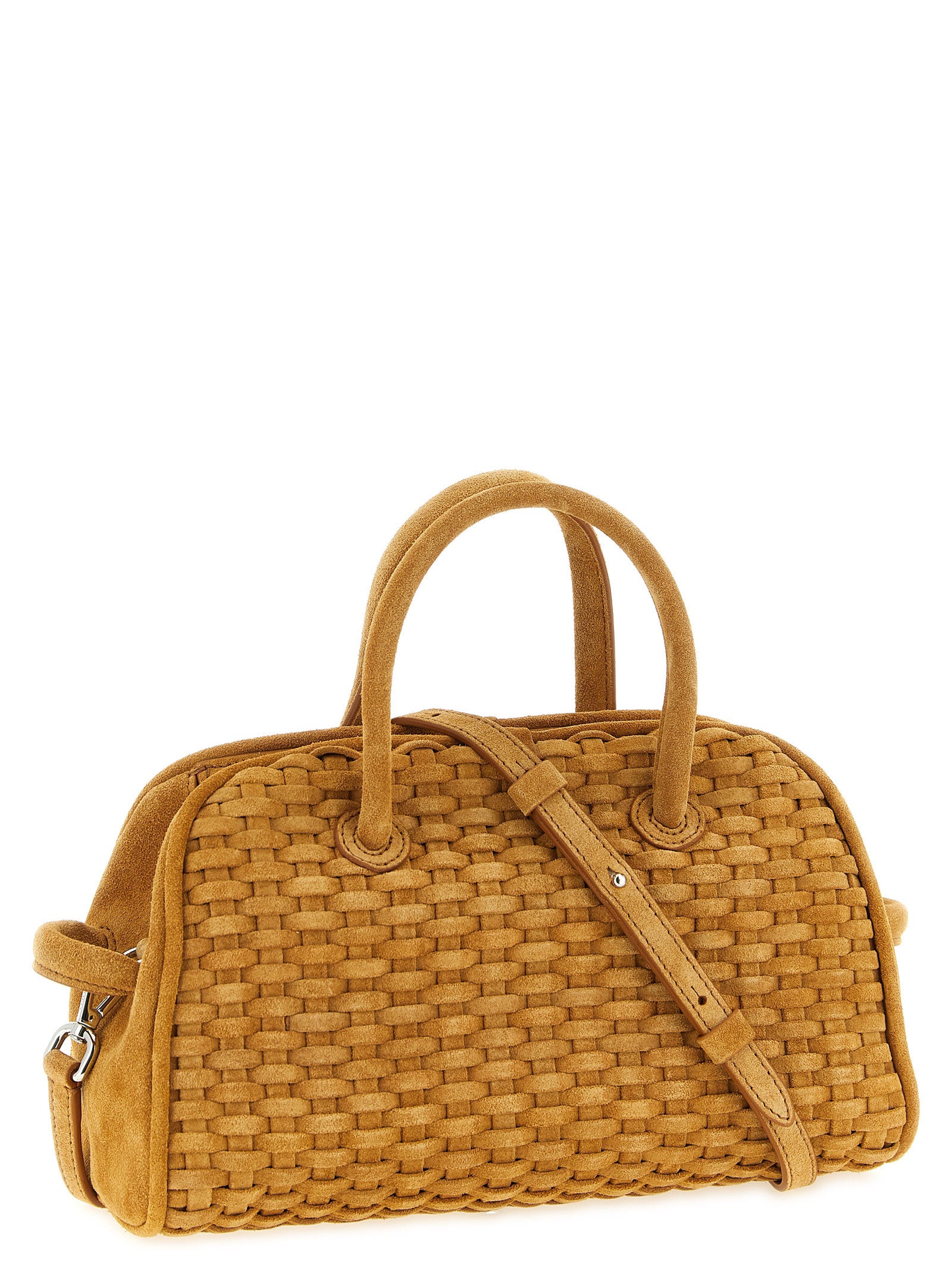 Jacquemus Beige Le Petit Turismo Bowling Handbag Leather