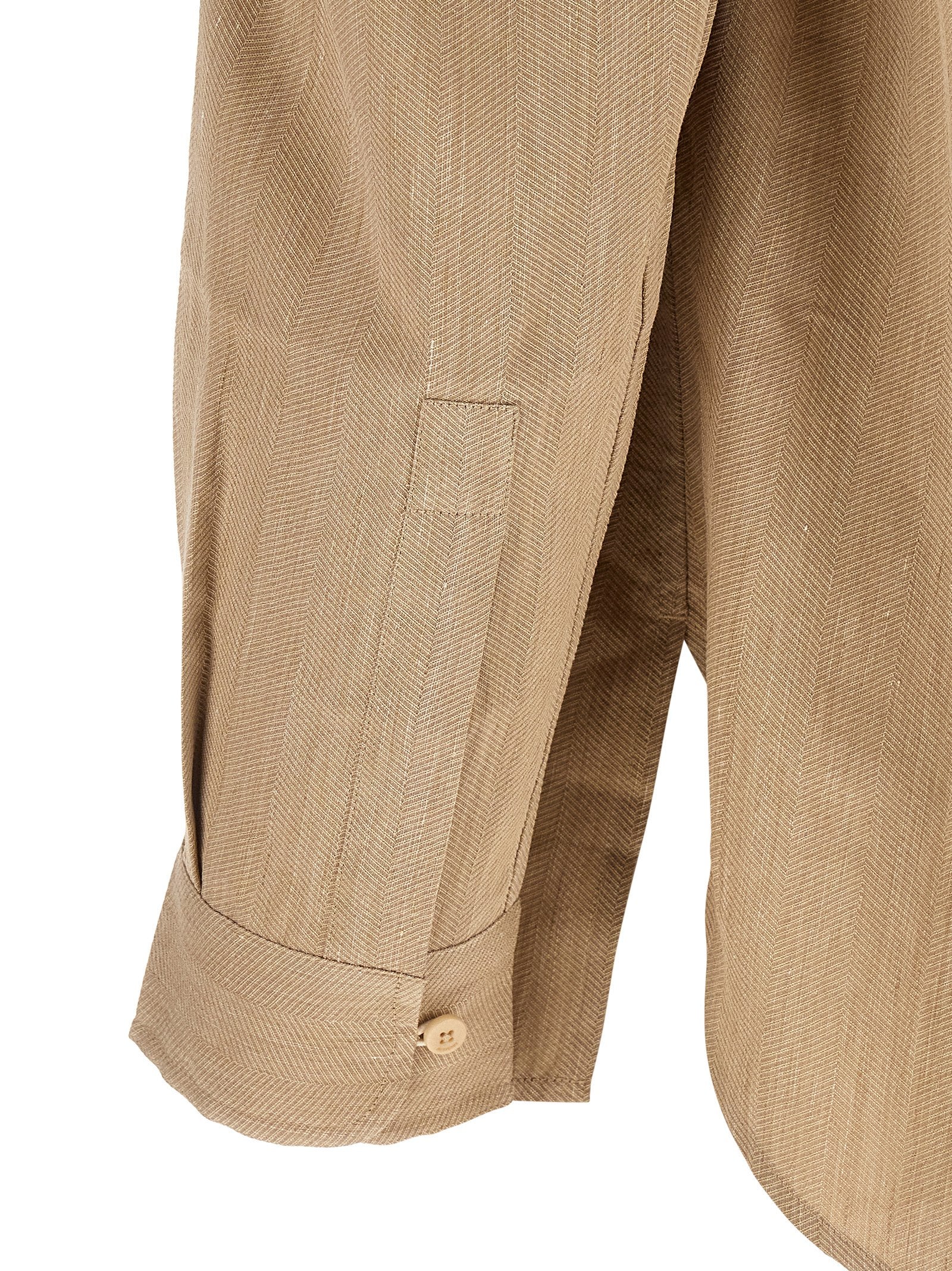 Jacquemus Beige La Chemise Pastro Linen Viscose Nylon Blouse