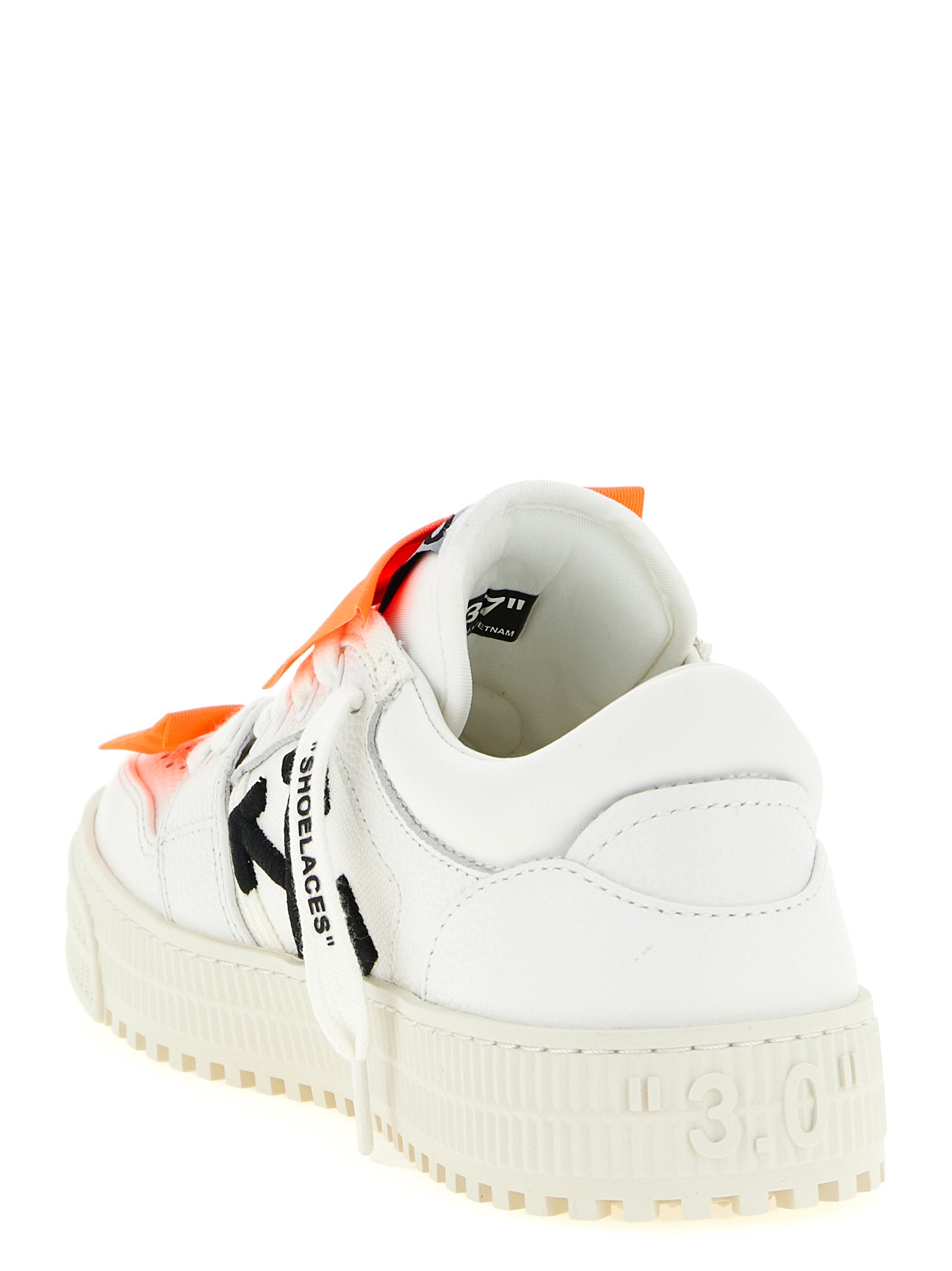 Off-White White Off Court Athletic Sneakers Calf Leather