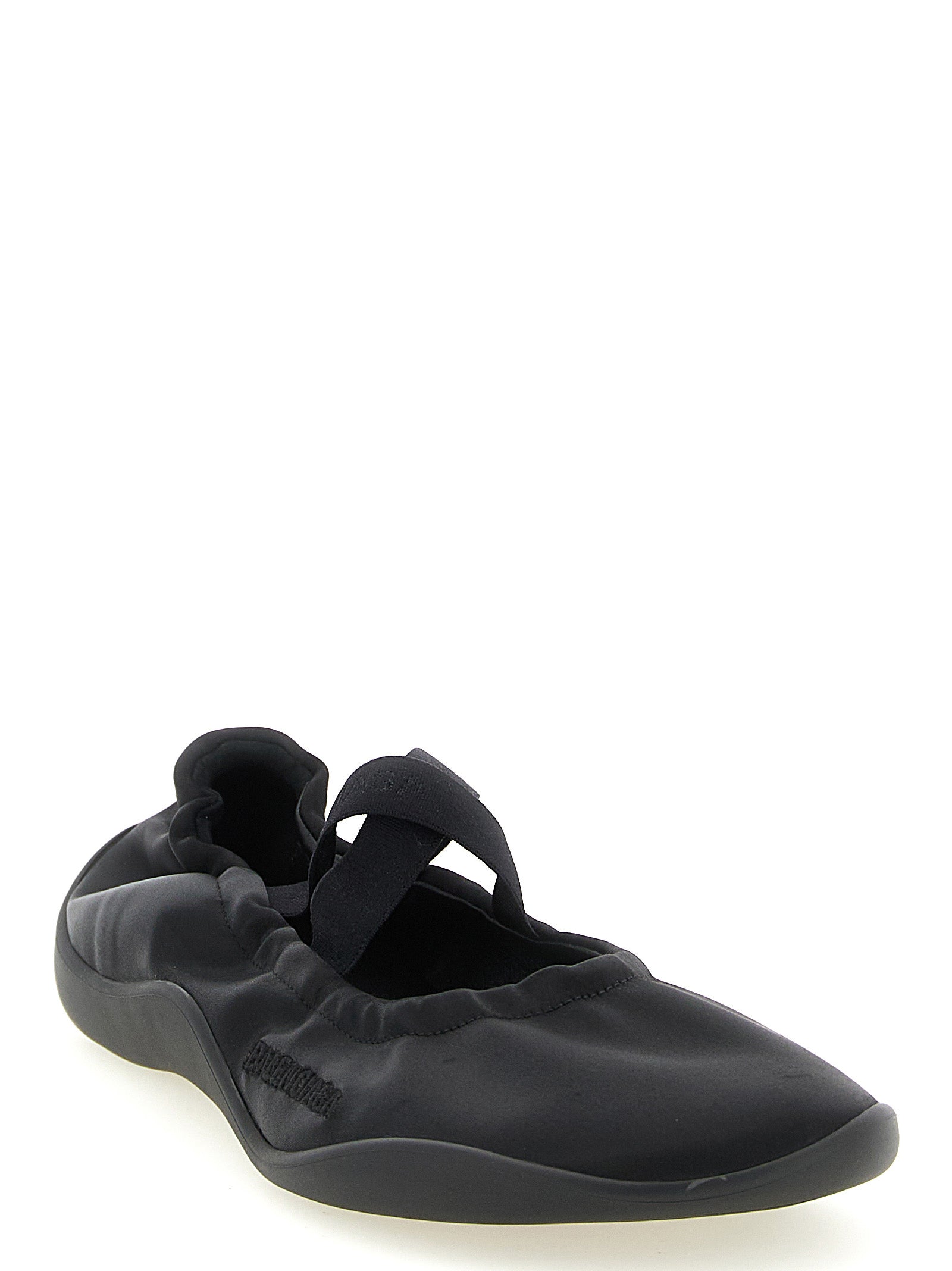 Balenciaga Black Shibuya Satin Ballet Flats Polyester