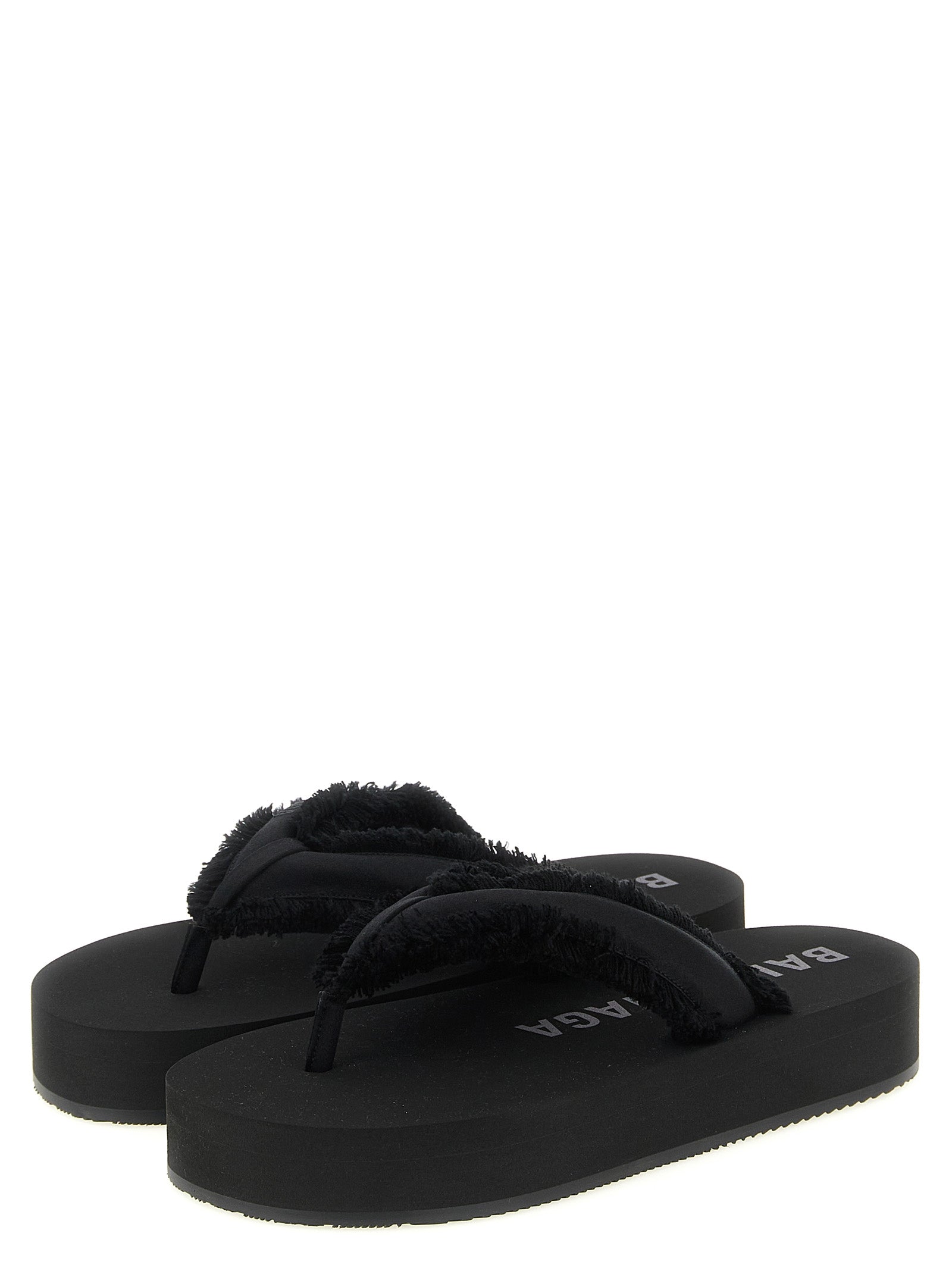 Balenciaga Black Jet Lag Viscose Silk Slides