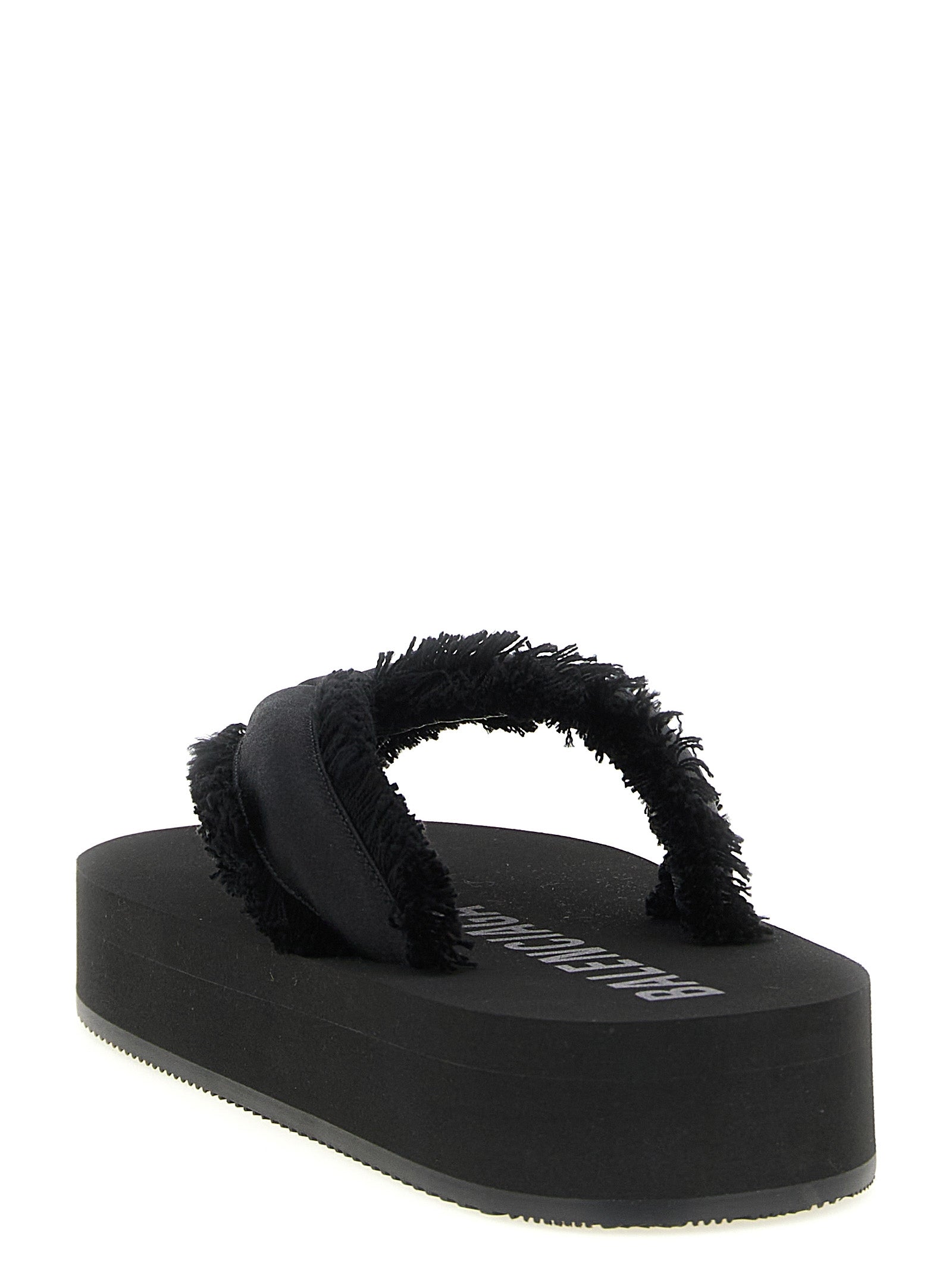 Balenciaga Black Jet Lag Viscose Silk Slides