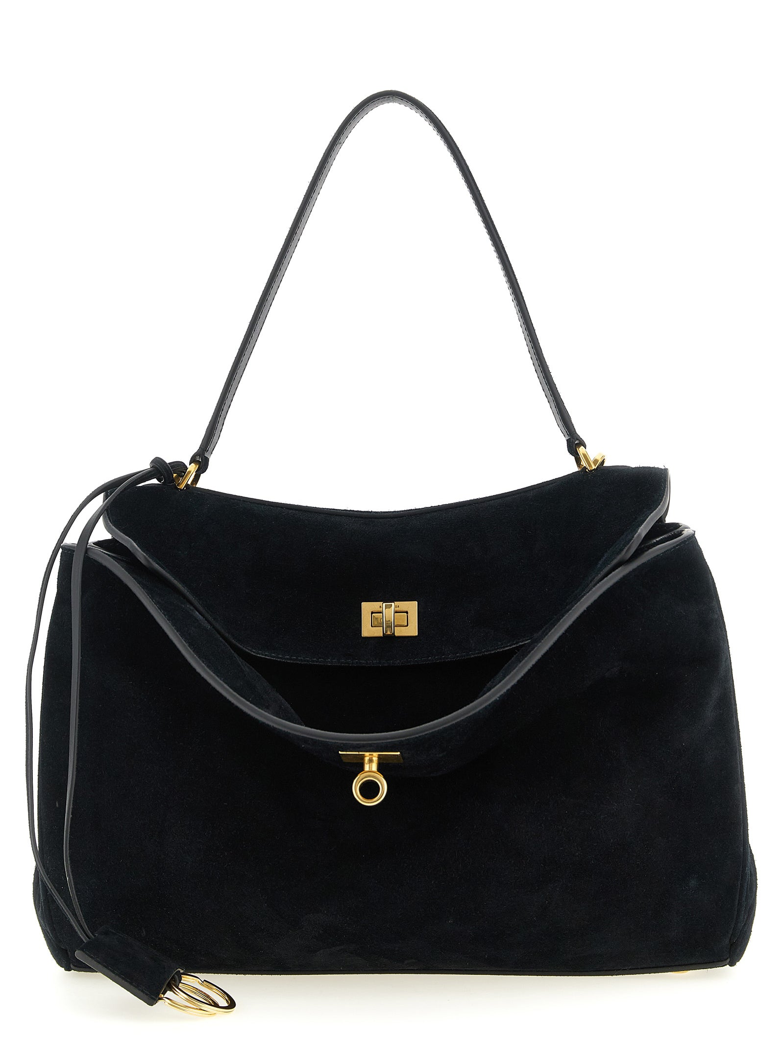 Balenciaga Black Rodeo Handbag Calf Leather