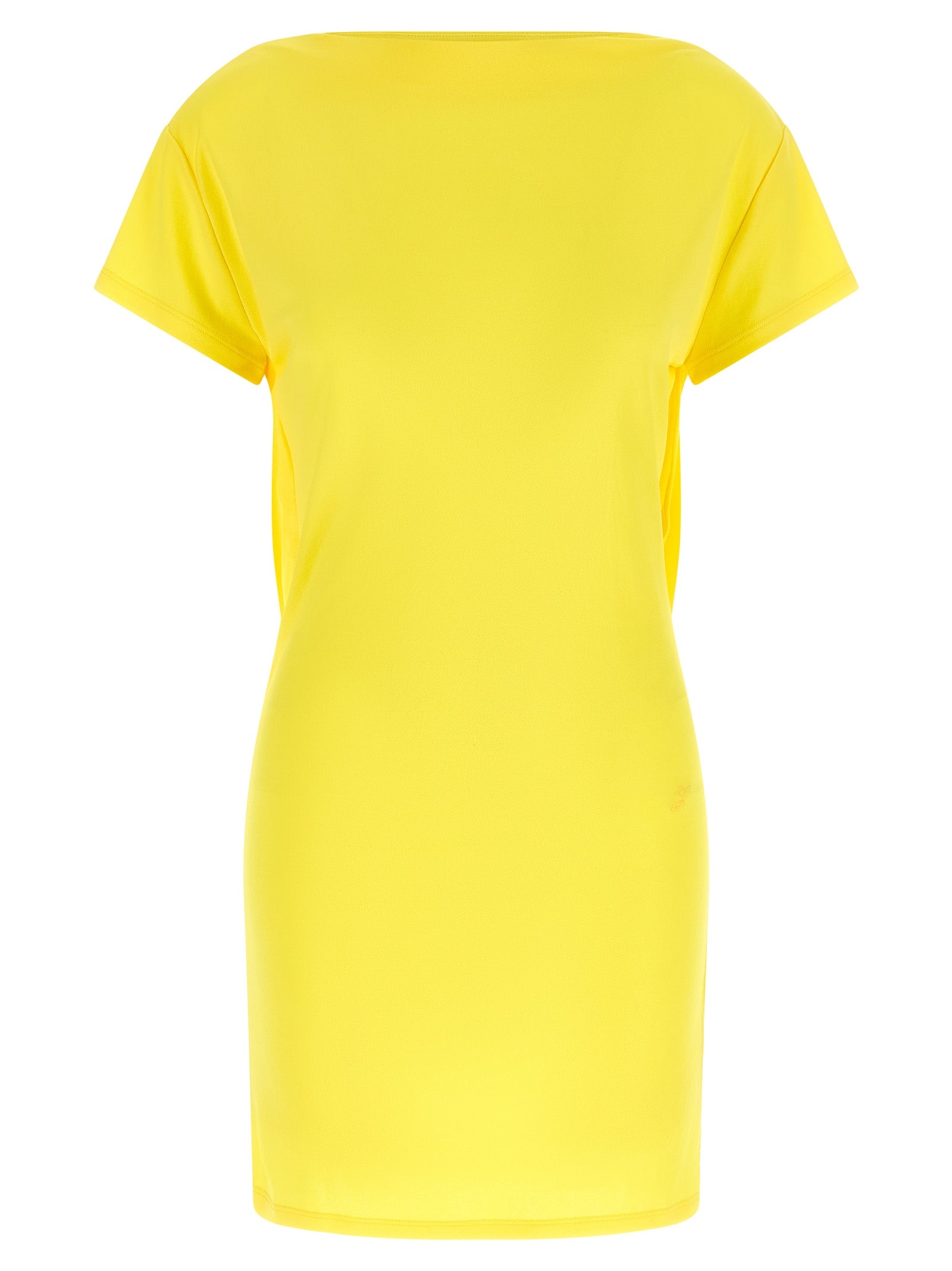 Jacquemus Yellow La Robe Mistral Nylon Viscose Short Dress