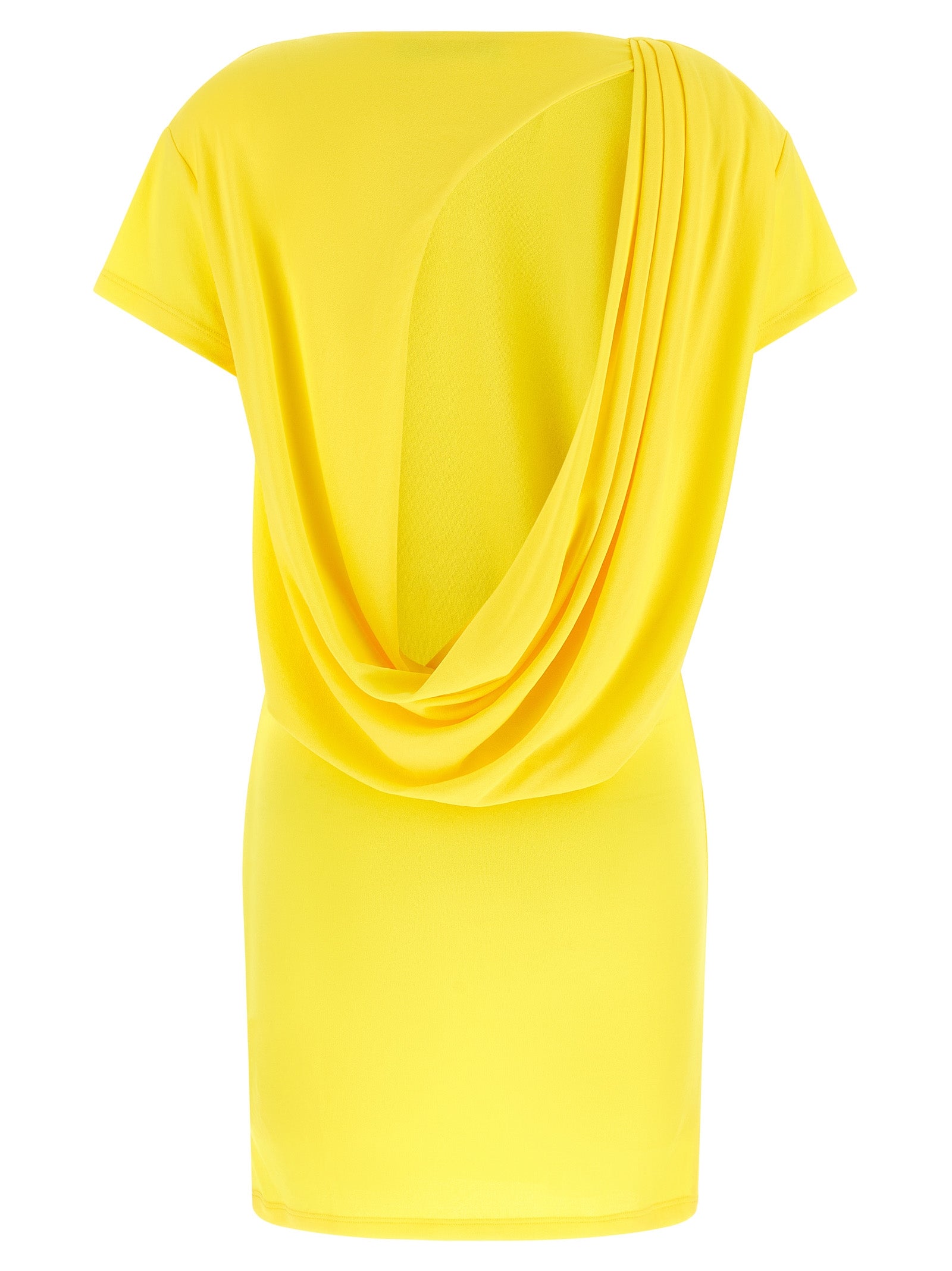 Jacquemus Yellow La Robe Mistral Nylon Viscose Short Dress