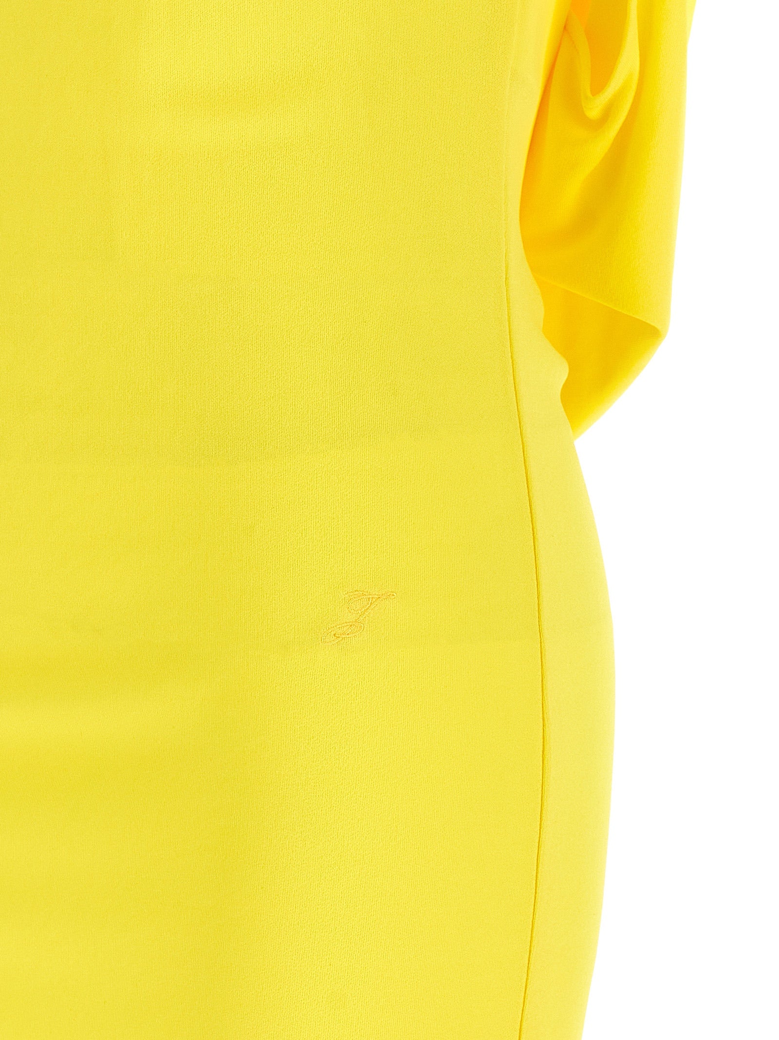 Jacquemus Yellow La Robe Mistral Nylon Viscose Short Dress
