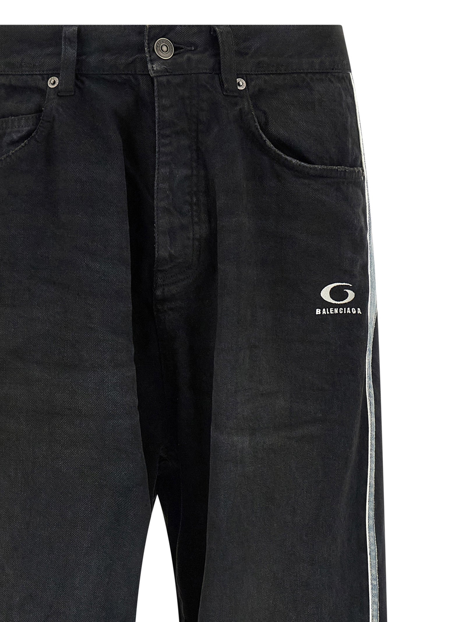 Balenciaga Black Flared Cotton Jeans