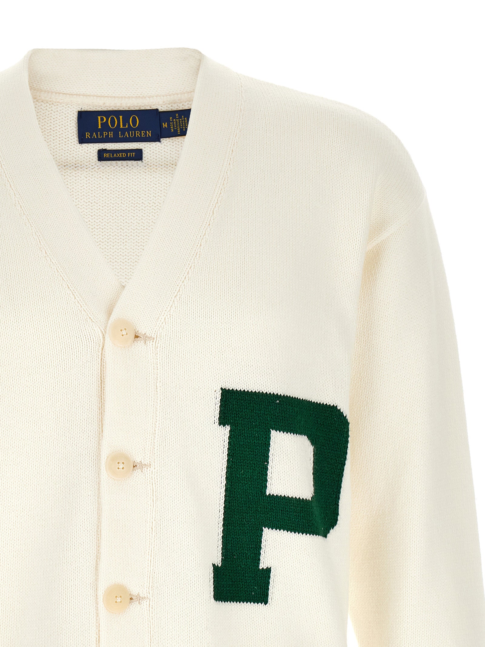 Polo Ralph Lauren Green Cotton Bicolor Cardigan