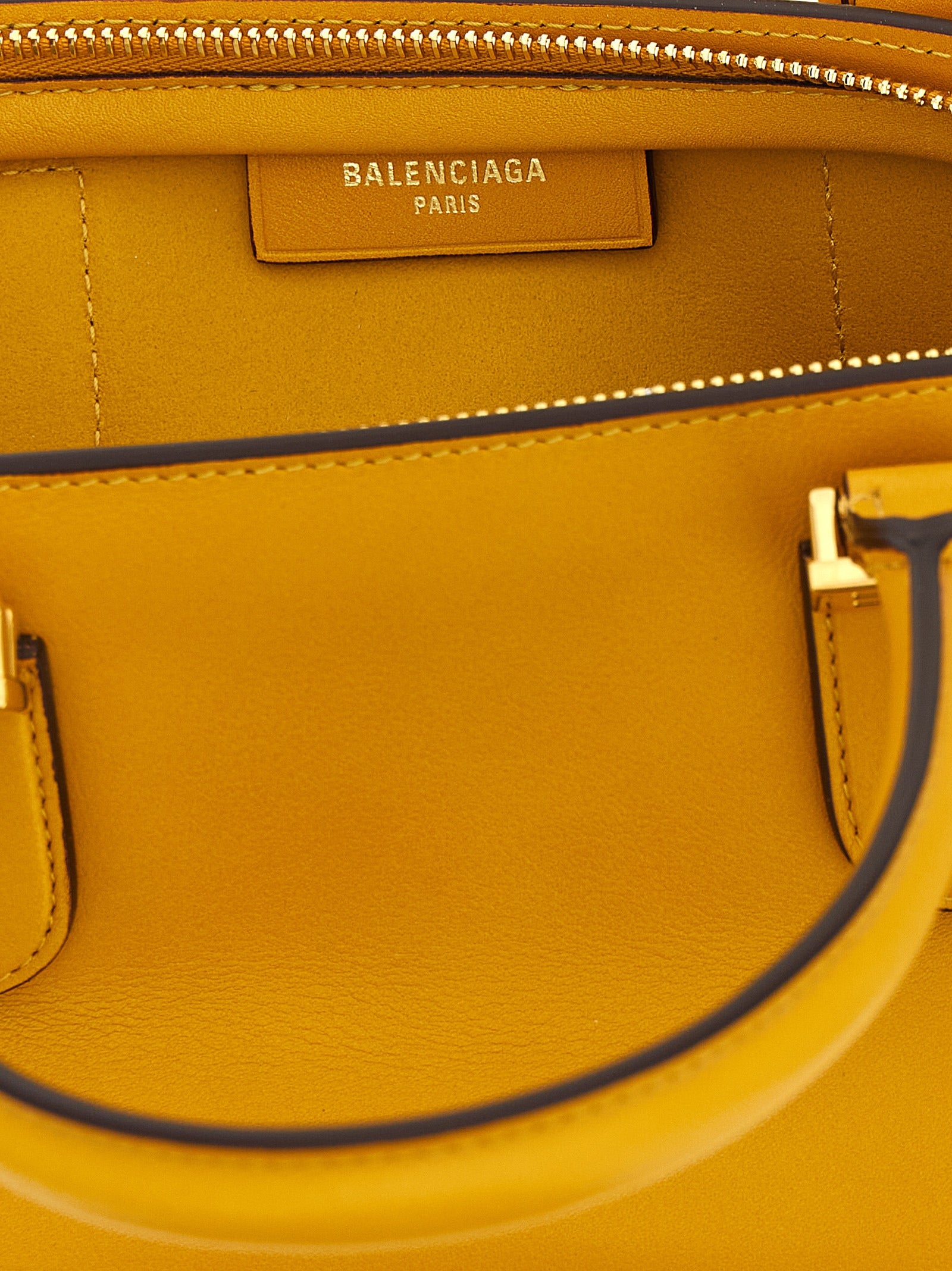 Balenciaga Yellow Mini Handbag Calf Leather