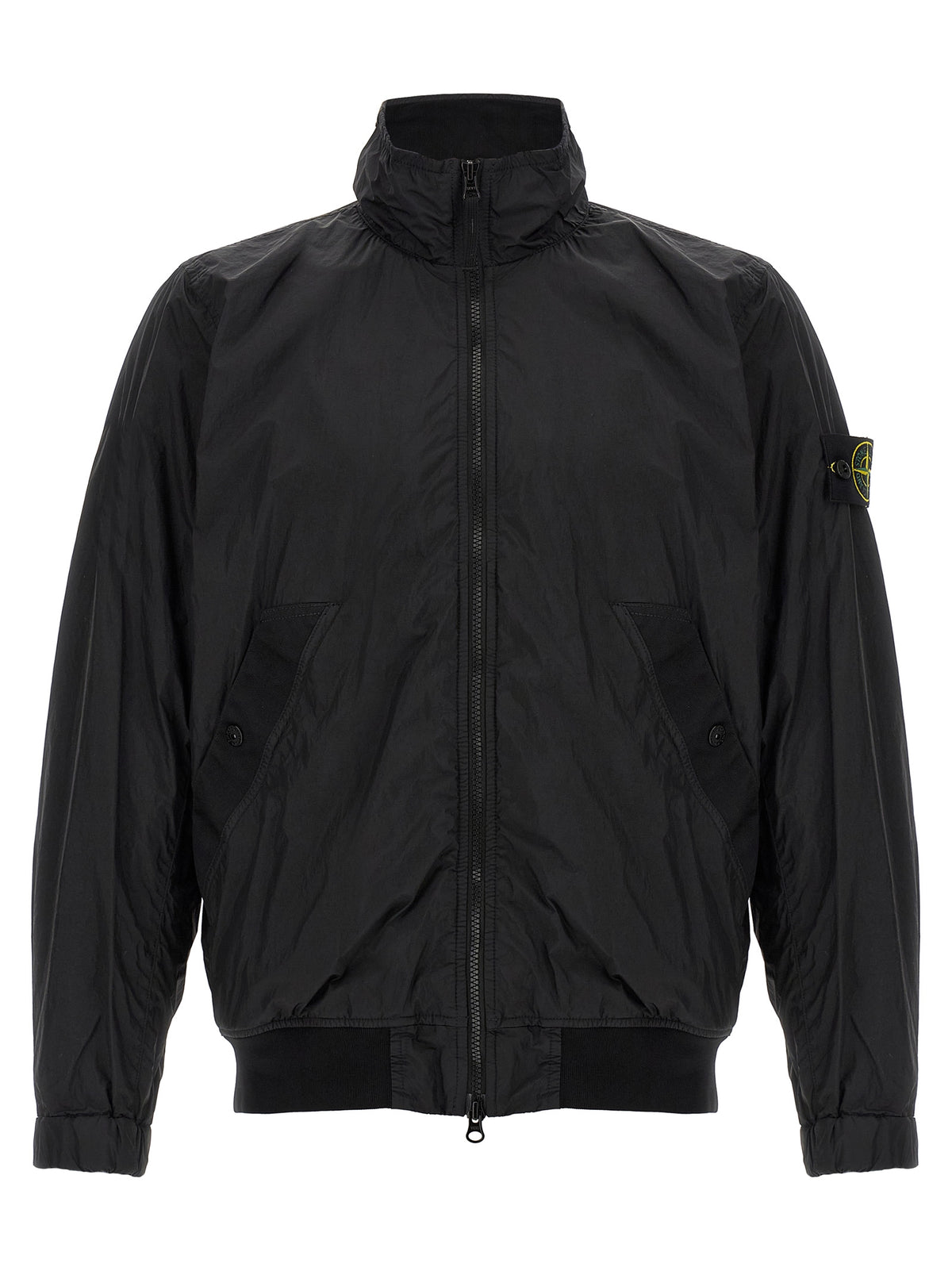 Stone Island Black Polyamide Full-Length Jacket