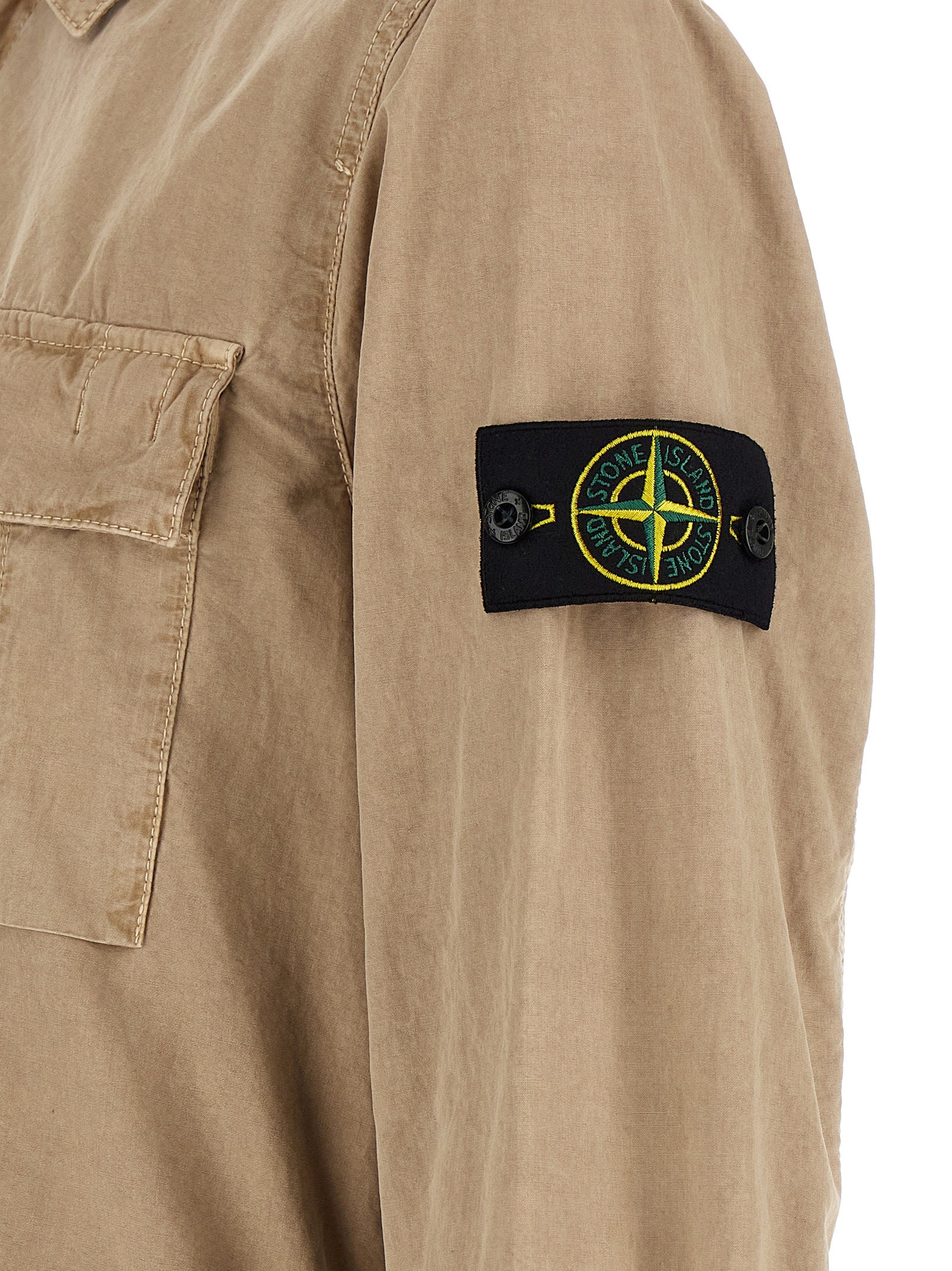 Stone Island Beige Cotton Overshirt
