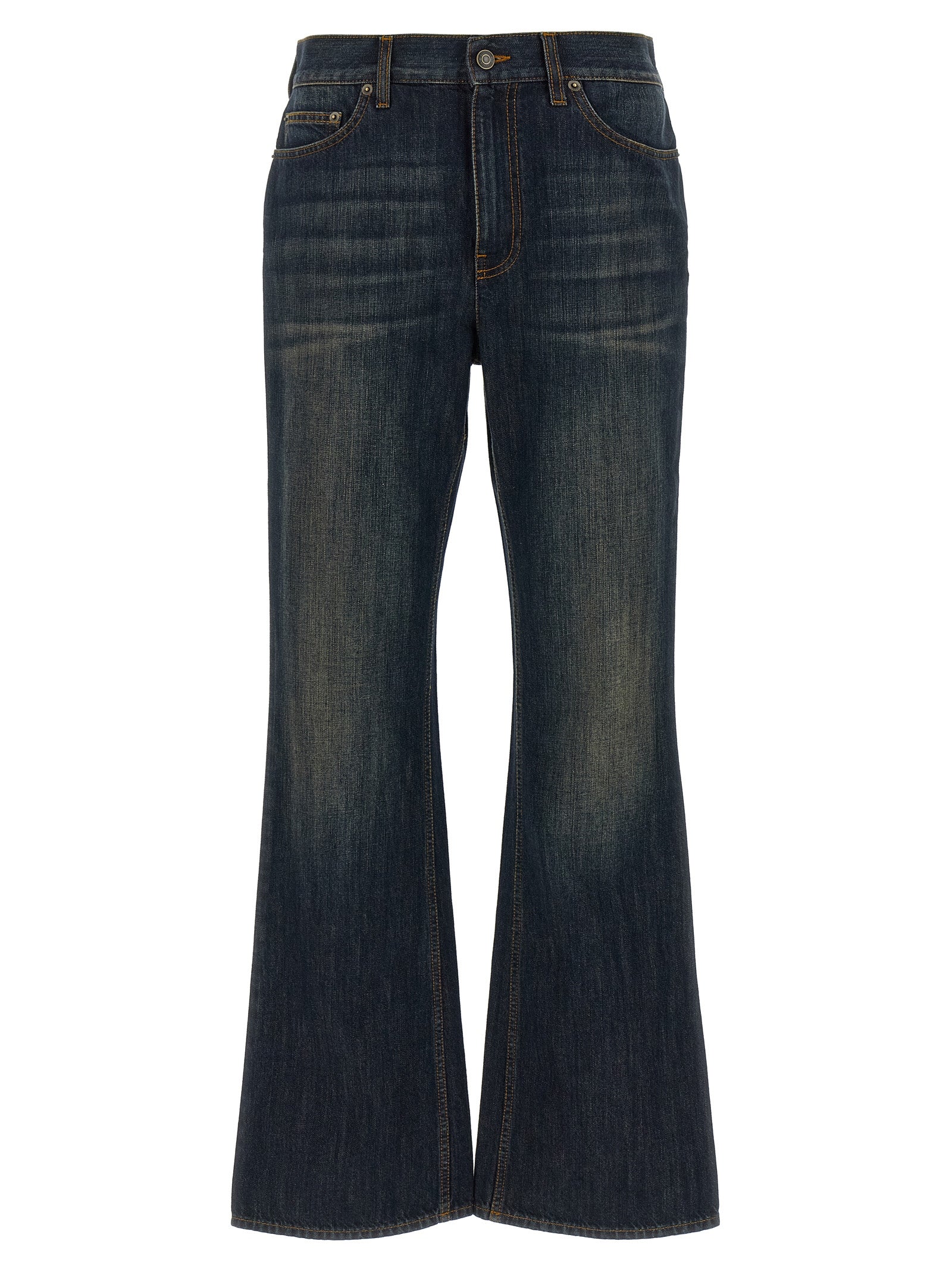 Jean évasé Burberry en coton bleu