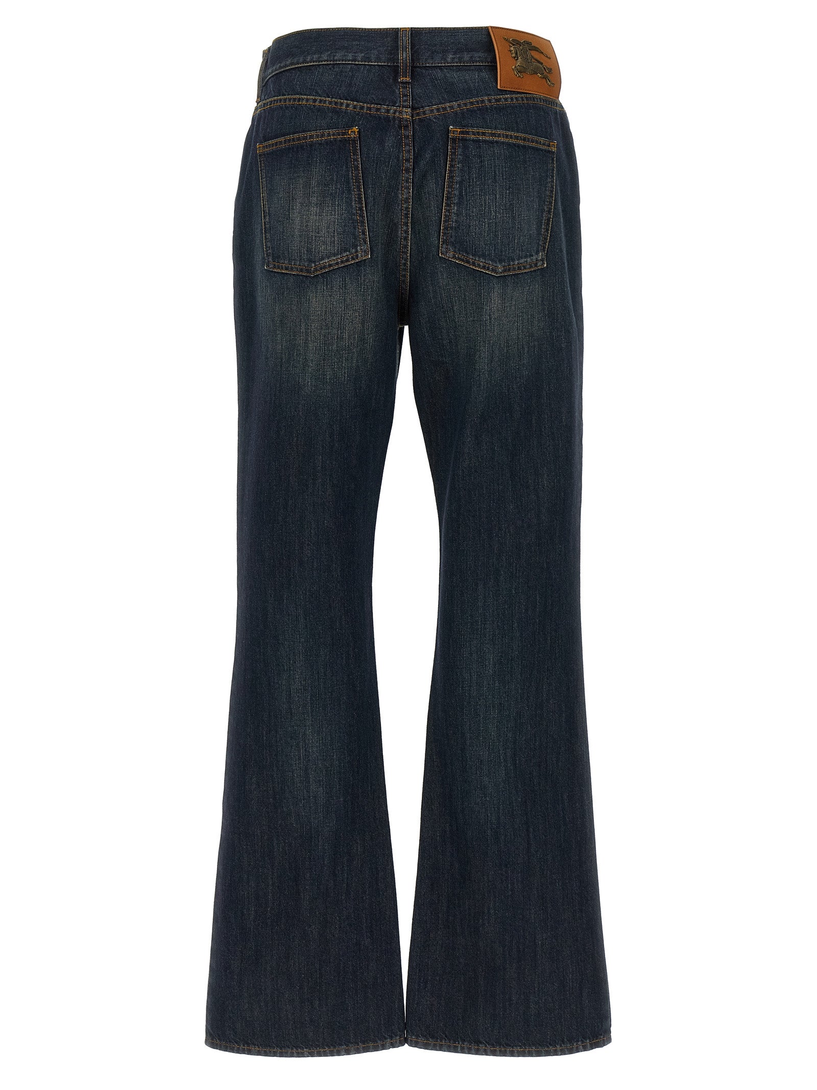 Jean évasé Burberry en coton bleu