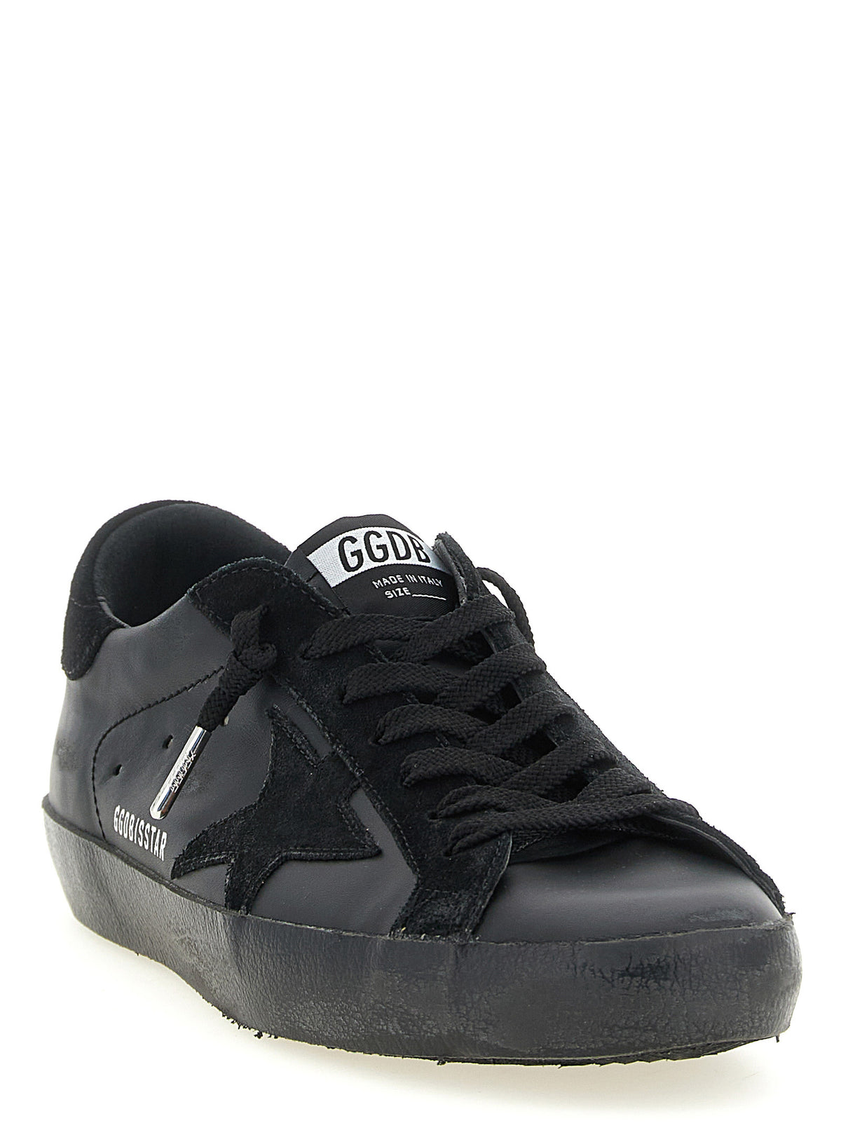Golden Goose Black Cowhide Low Top Sneakers