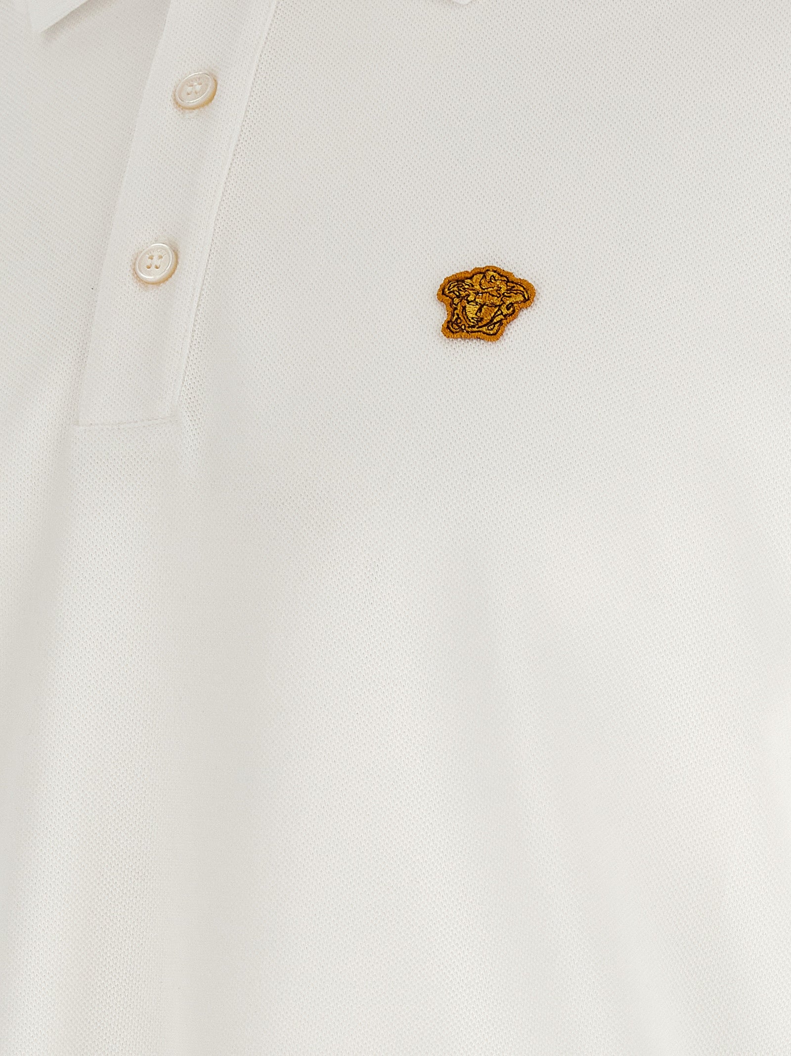Polo Versace en coton blanc