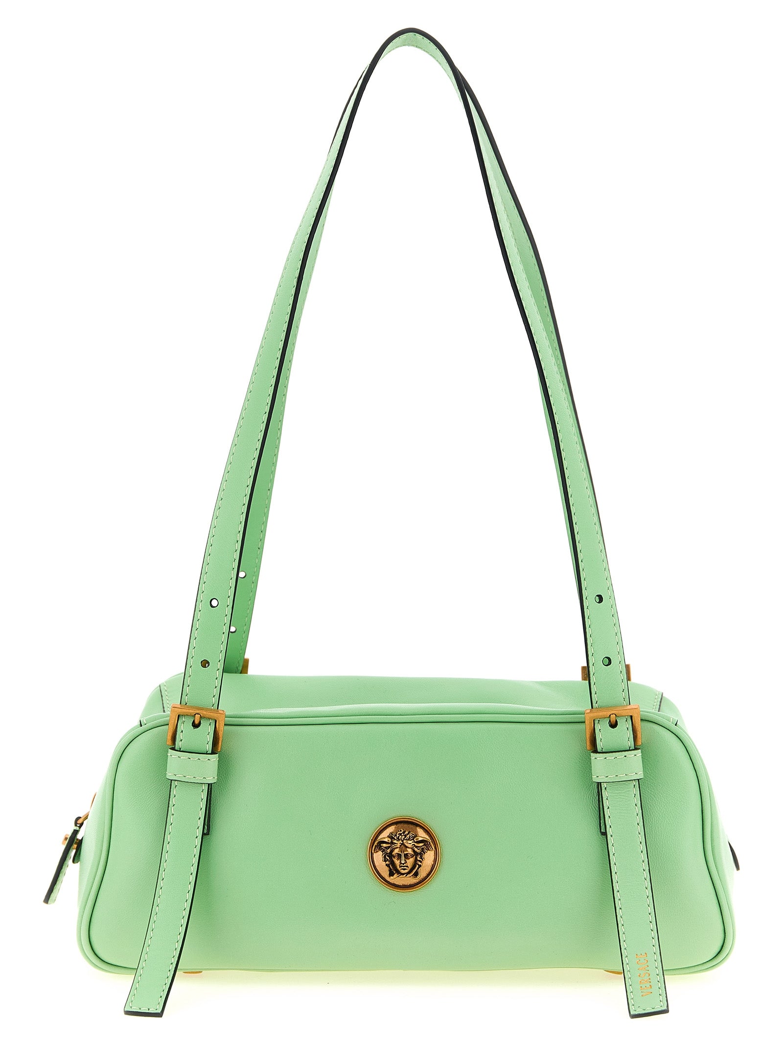 Versace Green Emblème Lambskin Shoulder Bag