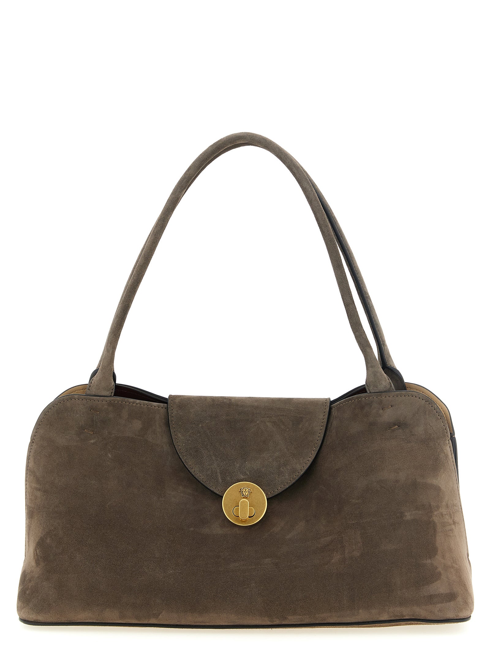 Versace Brown Vivian Shoulder Bag Calf Leather