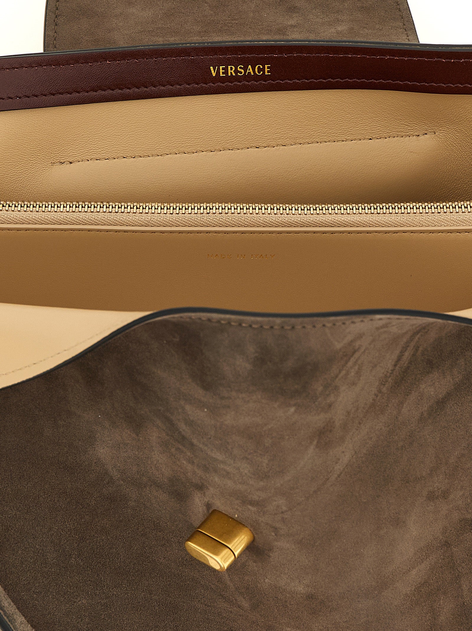 Versace Brown Vivian Shoulder Bag Calf Leather