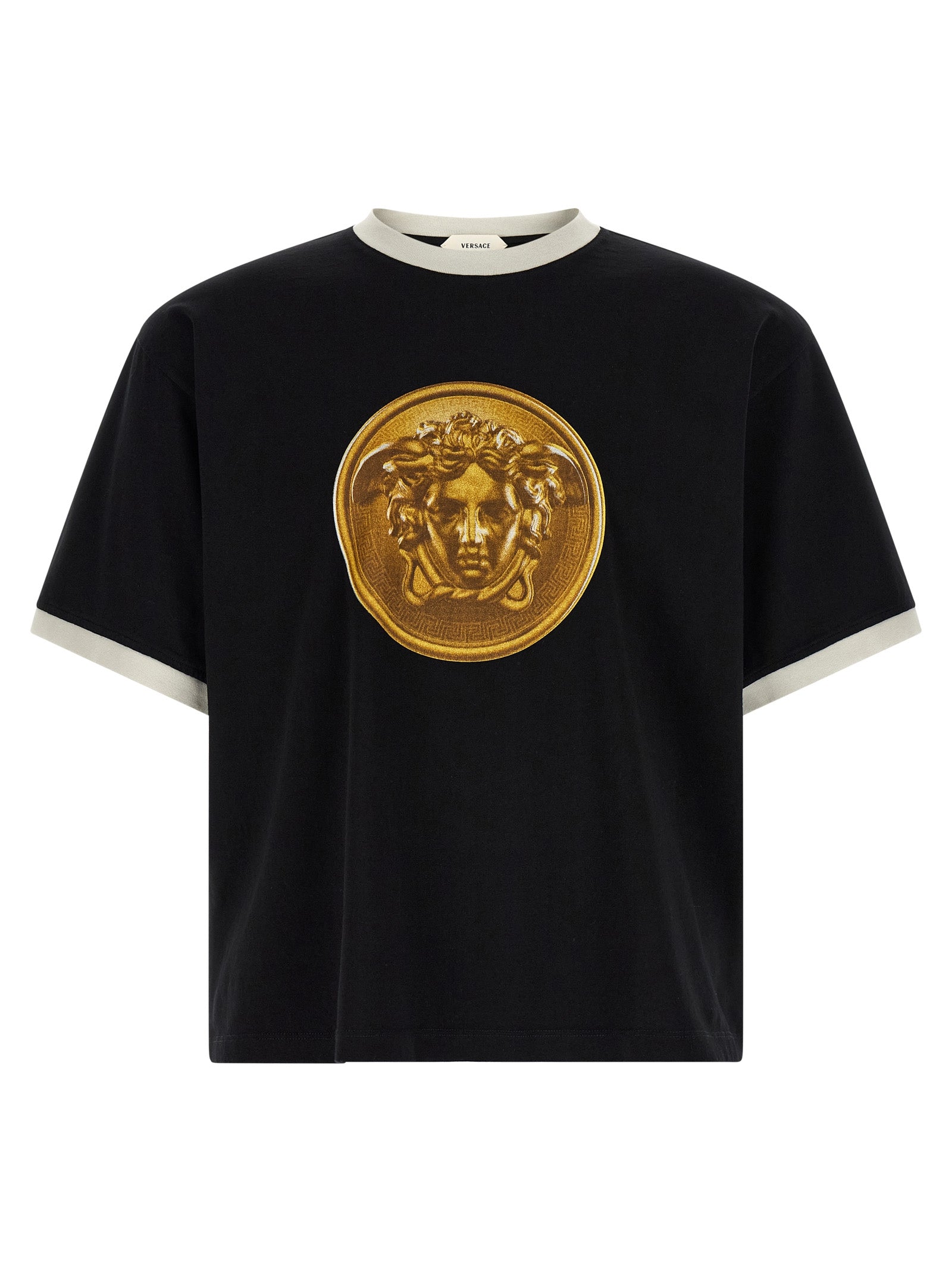 T-shirt Versace en coton noir