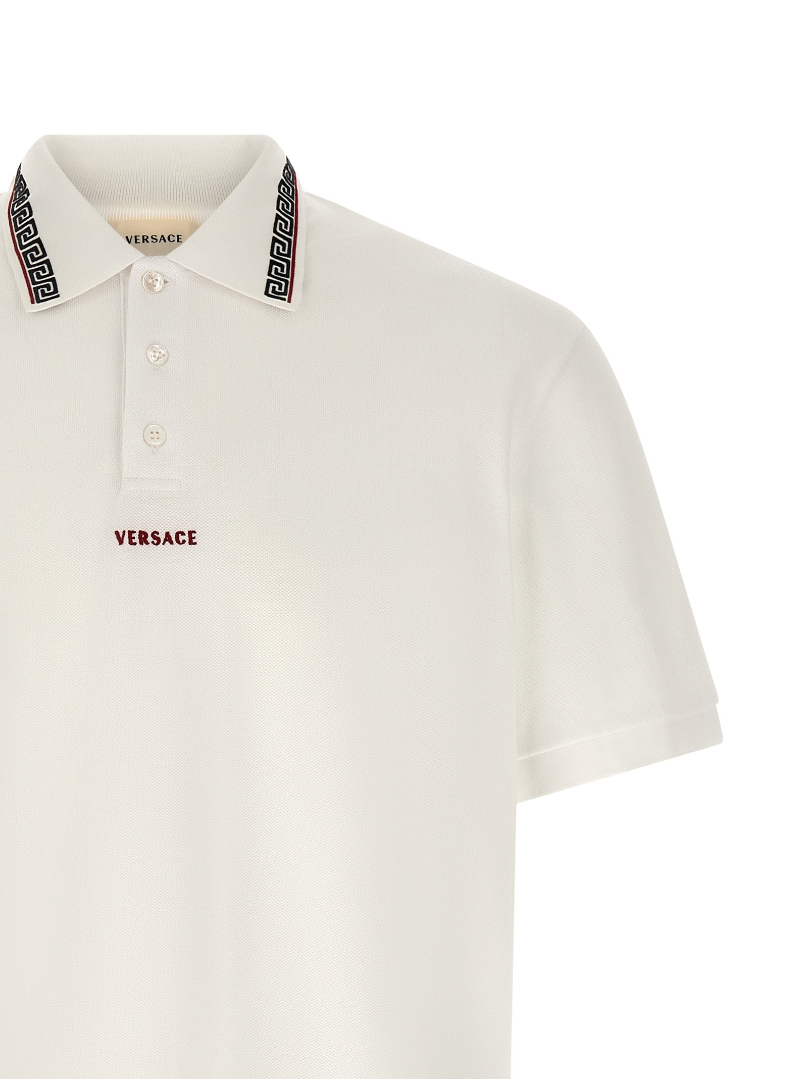 Versace Poloshirt aus weißer Baumwolle