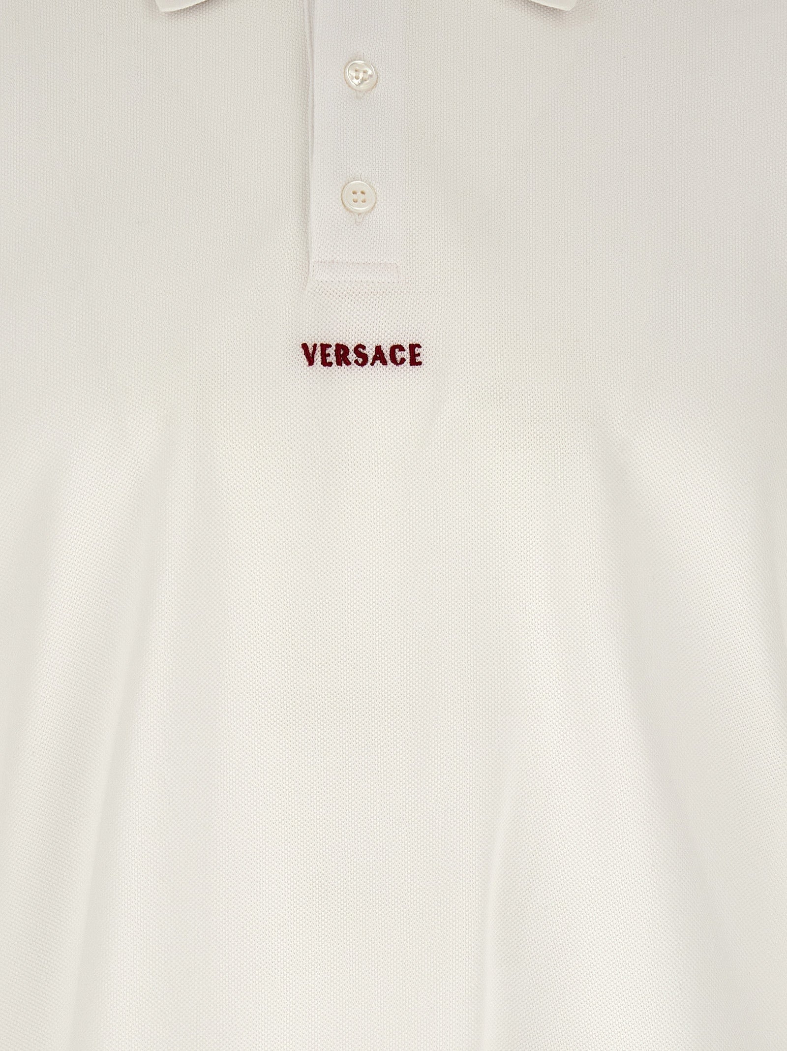 Versace Poloshirt aus weißer Baumwolle