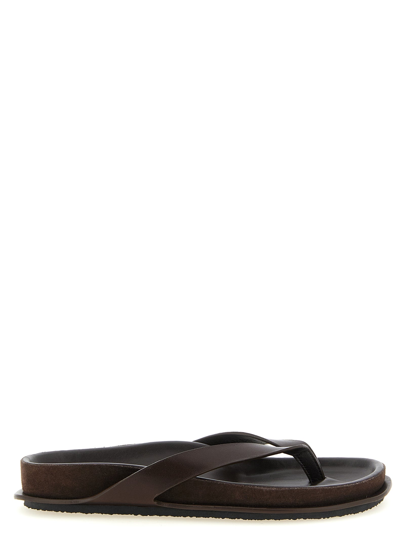 Jacquemus Brown Les Tatanes Leather Slides