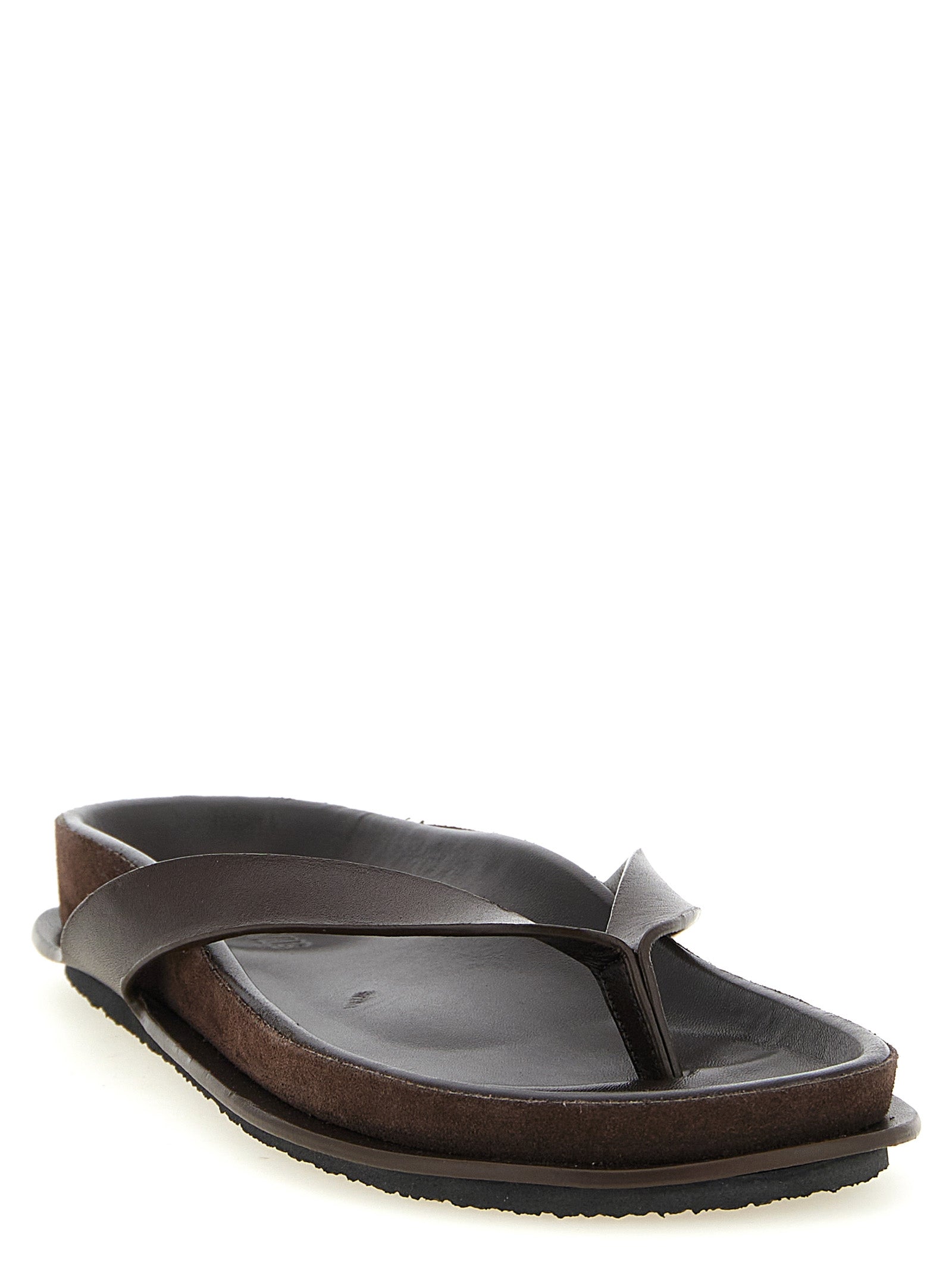Jacquemus Brown Les Tatanes Leather Slides