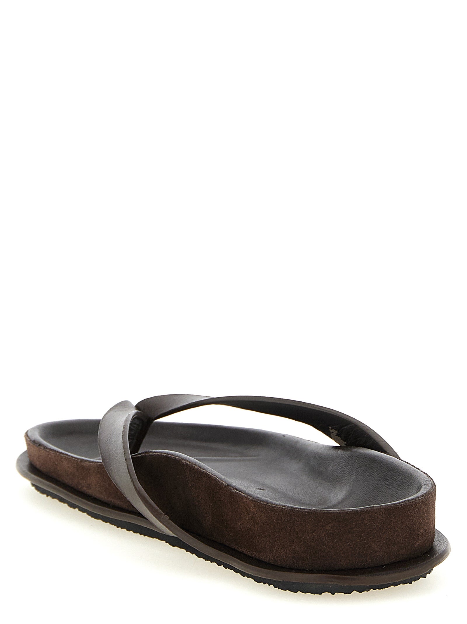 Jacquemus Brown Les Tatanes Leather Slides