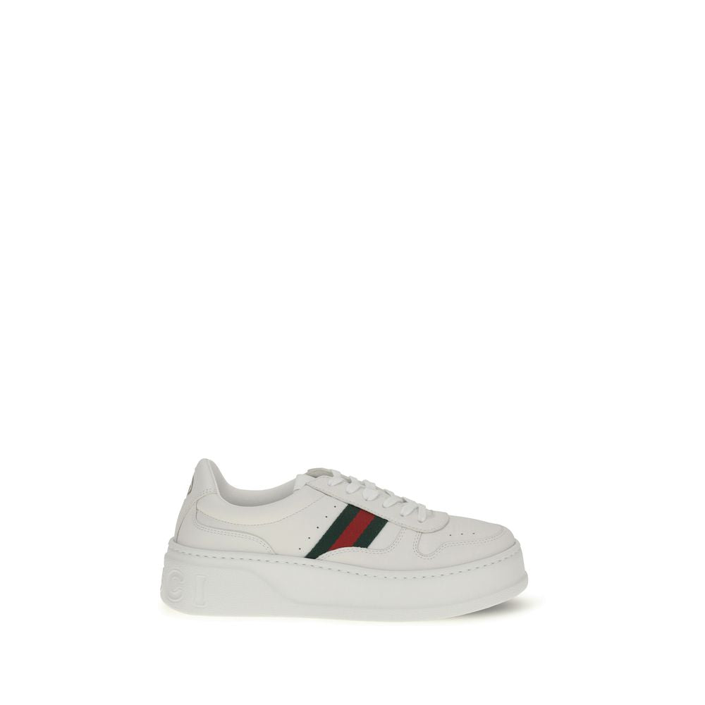 Gucci Weiße Kalbsleder Bos Taurus Chunky Sneakers