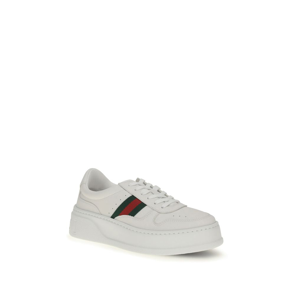Gucci Weiße Kalbsleder Bos Taurus Chunky Sneakers