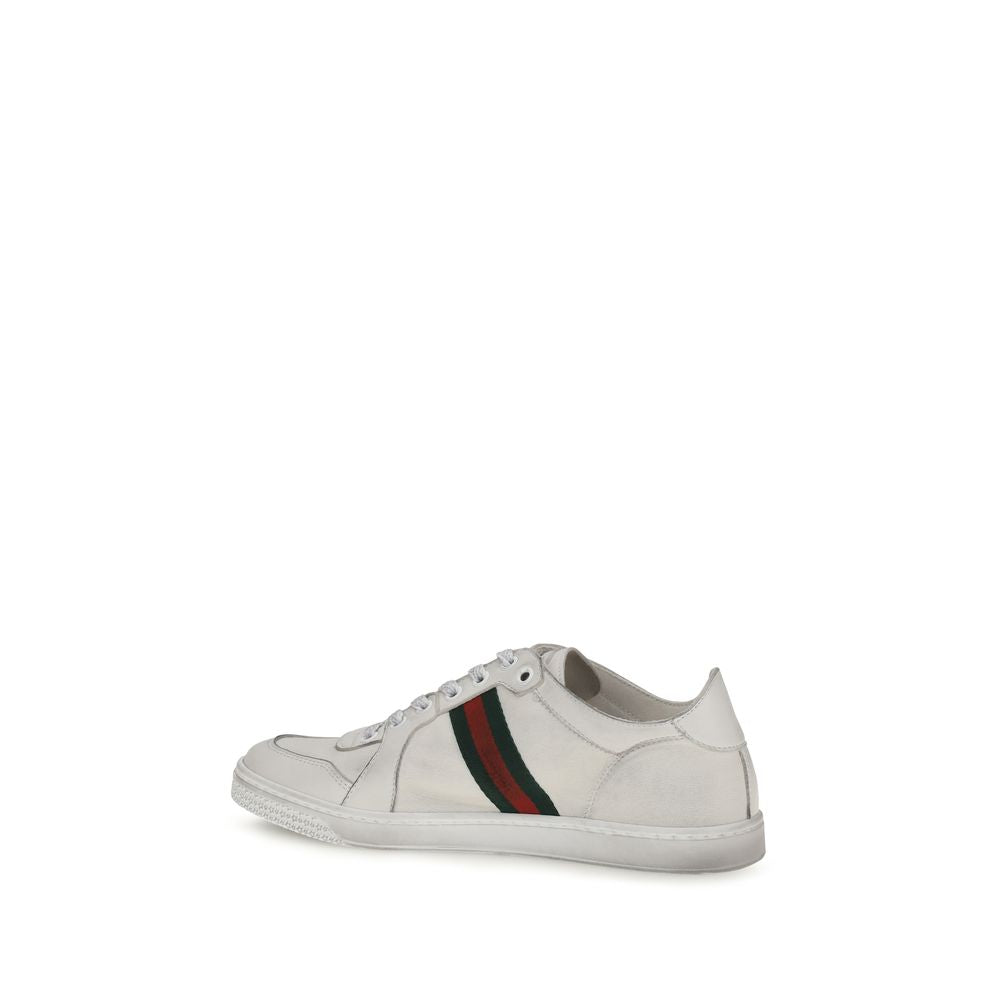 Baskets sportives Gucci en cuir de veau blanc Bos Taurus