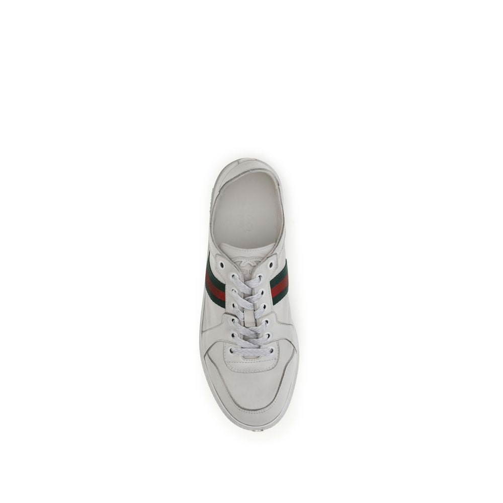 Baskets sportives Gucci en cuir de veau blanc Bos Taurus