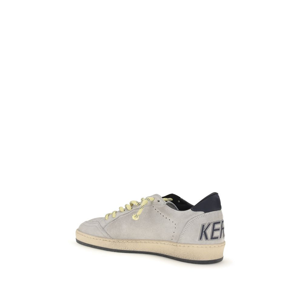 Golden Goose Gray Calf Leather Sneakers