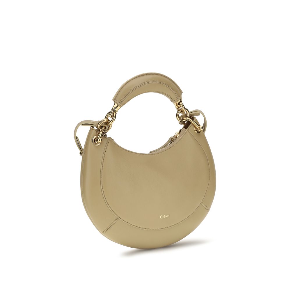 Sac à bandoulière Chloé en cuir de veau beige Bos Taurus