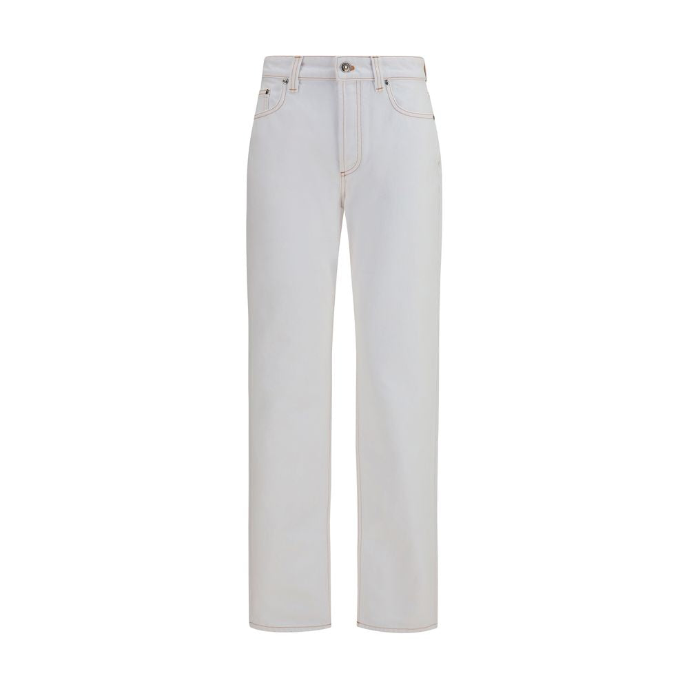 Versace White High-Waisted Cotton Denim Jeans