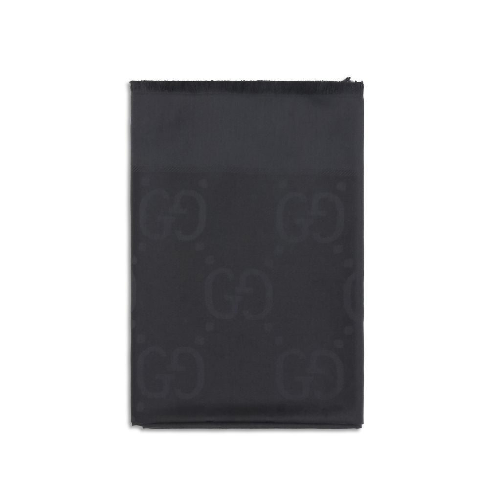 Gucci Black Wool Scarf