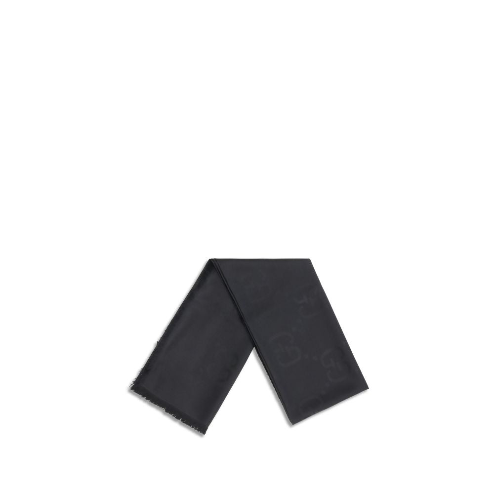 Gucci Black Wool Scarf