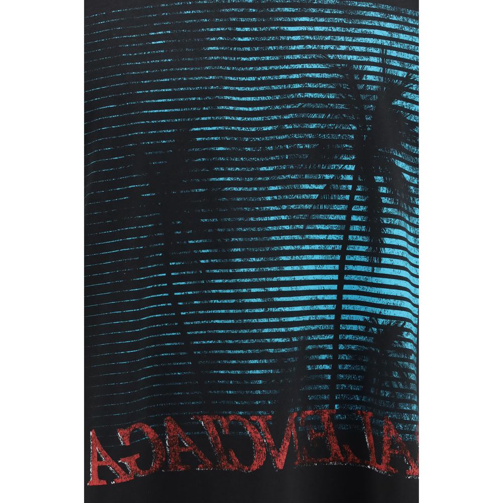 Black Cotton Oversized Graphic T-Shirt
