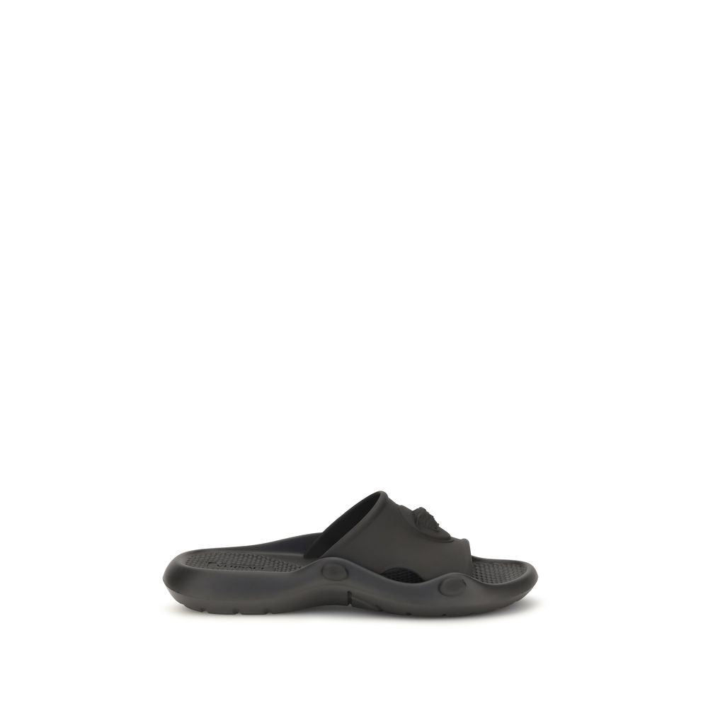 Versace Schwarze Gummi-Sandalen