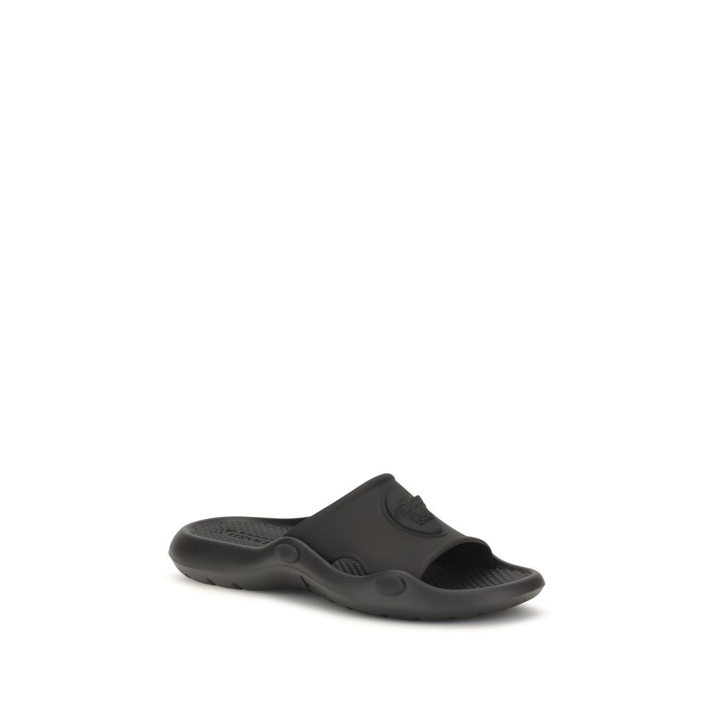Versace Schwarze Gummi-Sandalen
