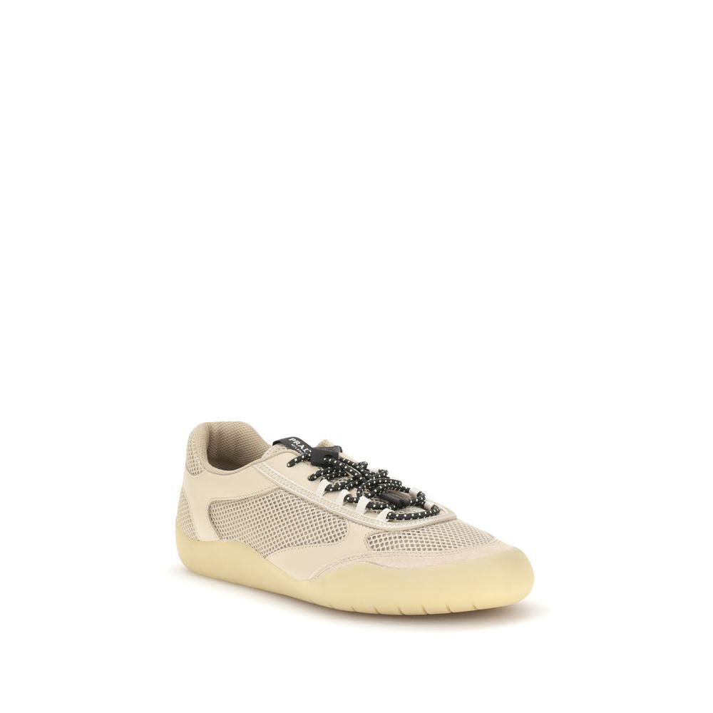 Prada Beige Speedrock Calf Leather Polyester Sneakers