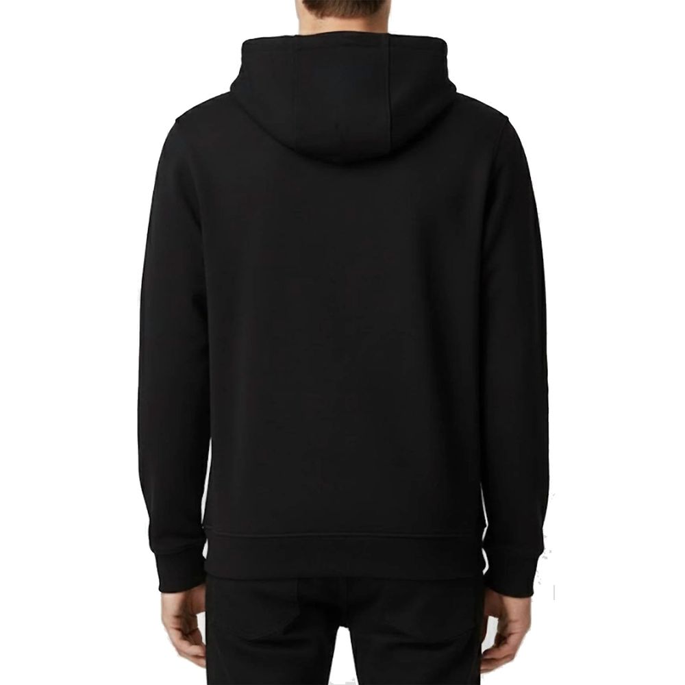 Aulæ Black Cotton Hoodie Men