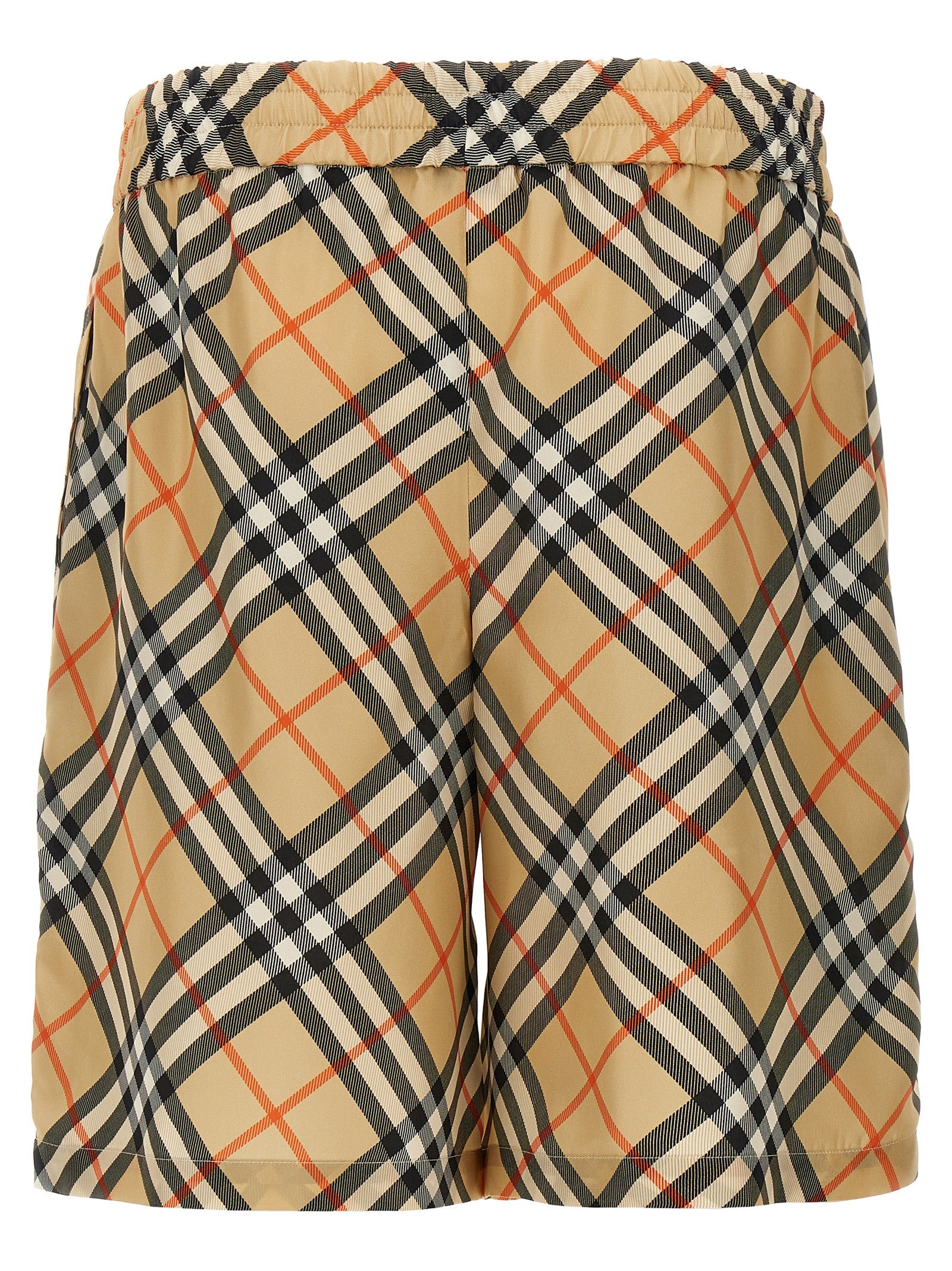 Burberry Beige Silk Poplin Bermuda Shorts