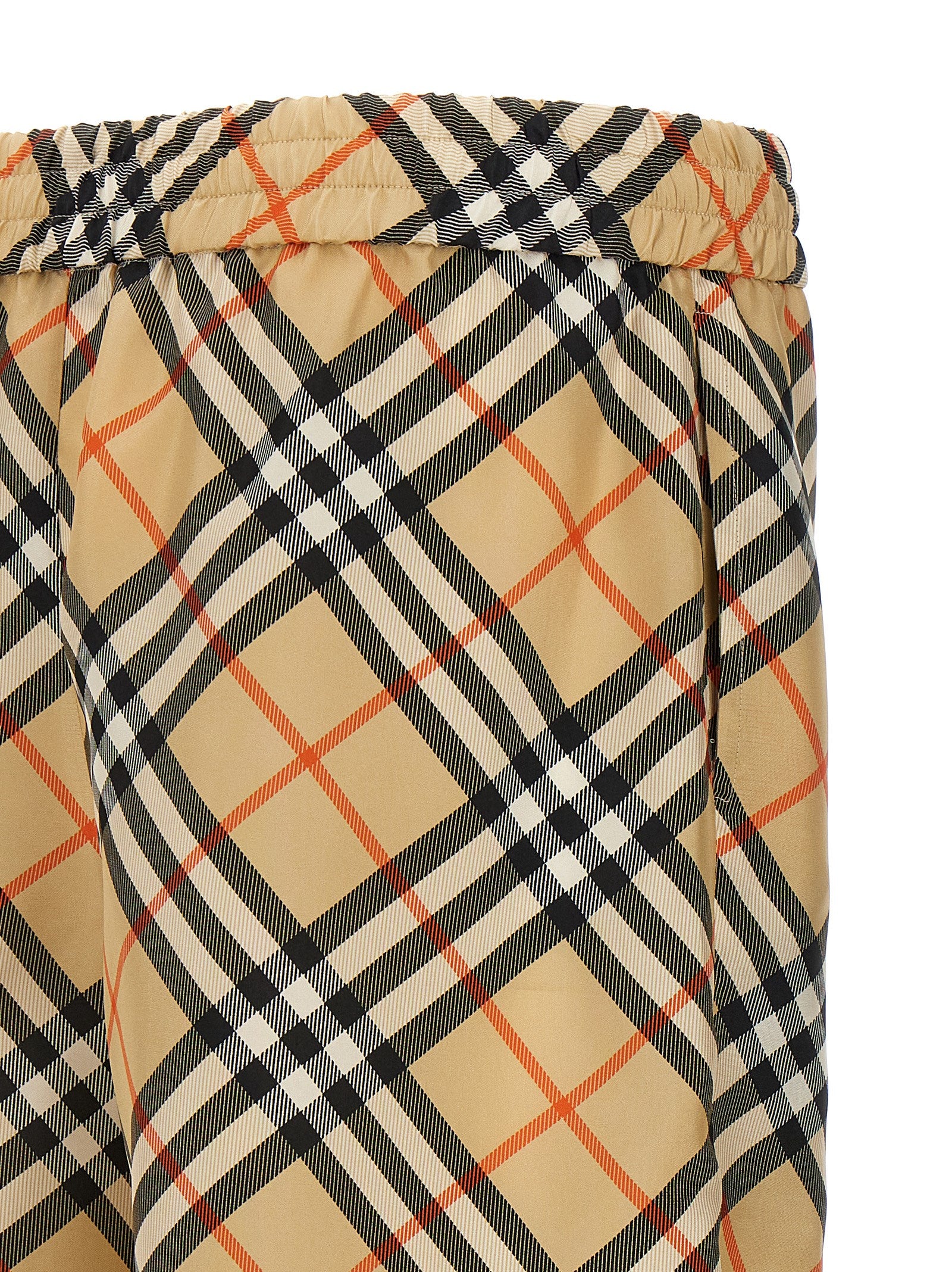Burberry Beige Silk Poplin Bermuda Shorts