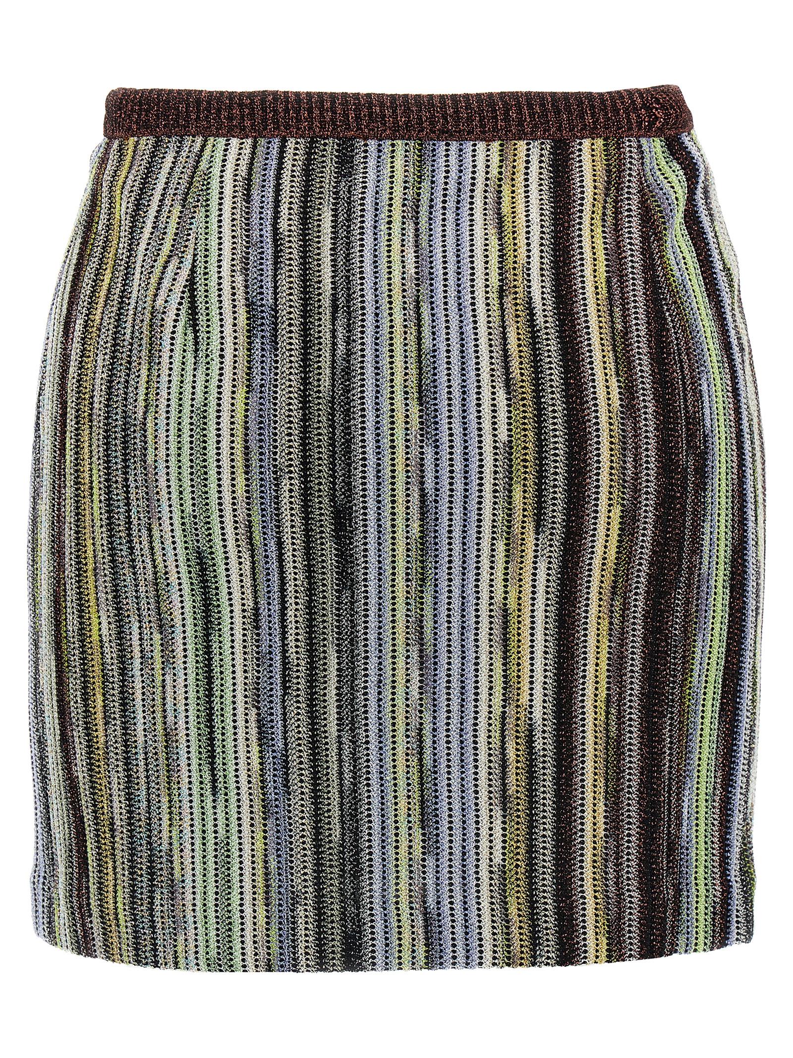 Missoni Multicolor Viscose Lamé Long Skirt