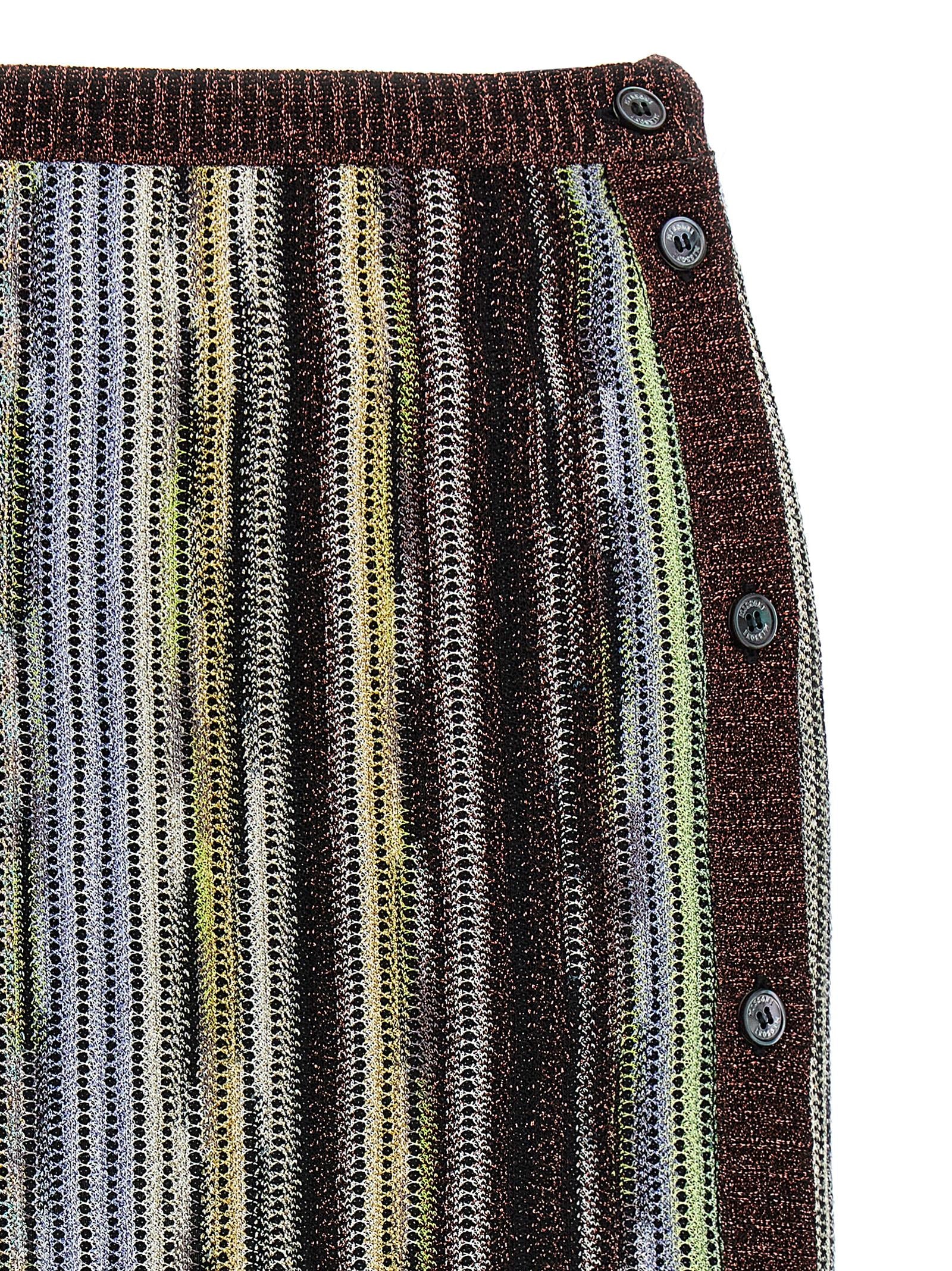 Missoni Multicolor Viscose Lamé Long Skirt