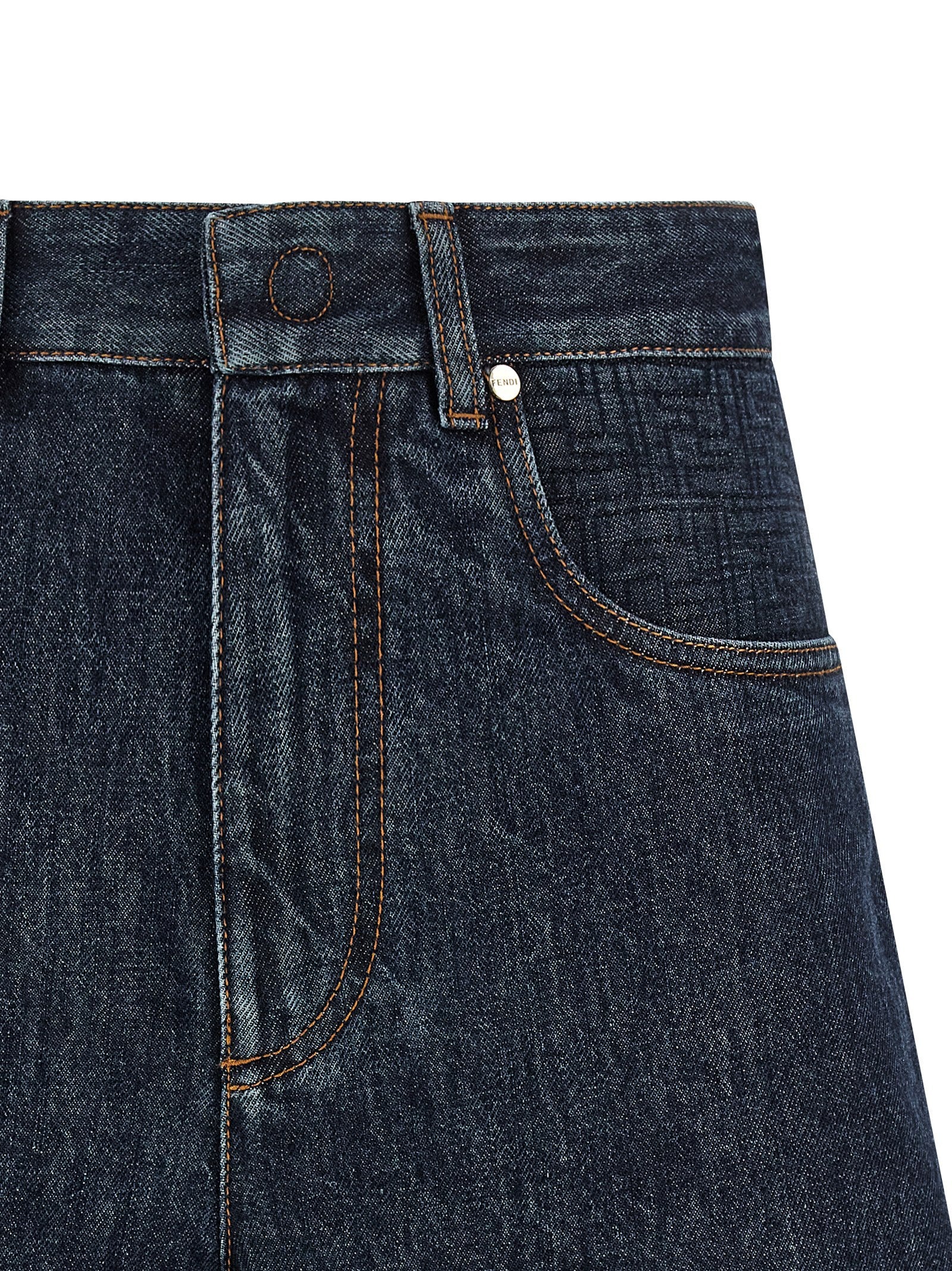 Fendi Blue Denim Shorts Cotton Elastane