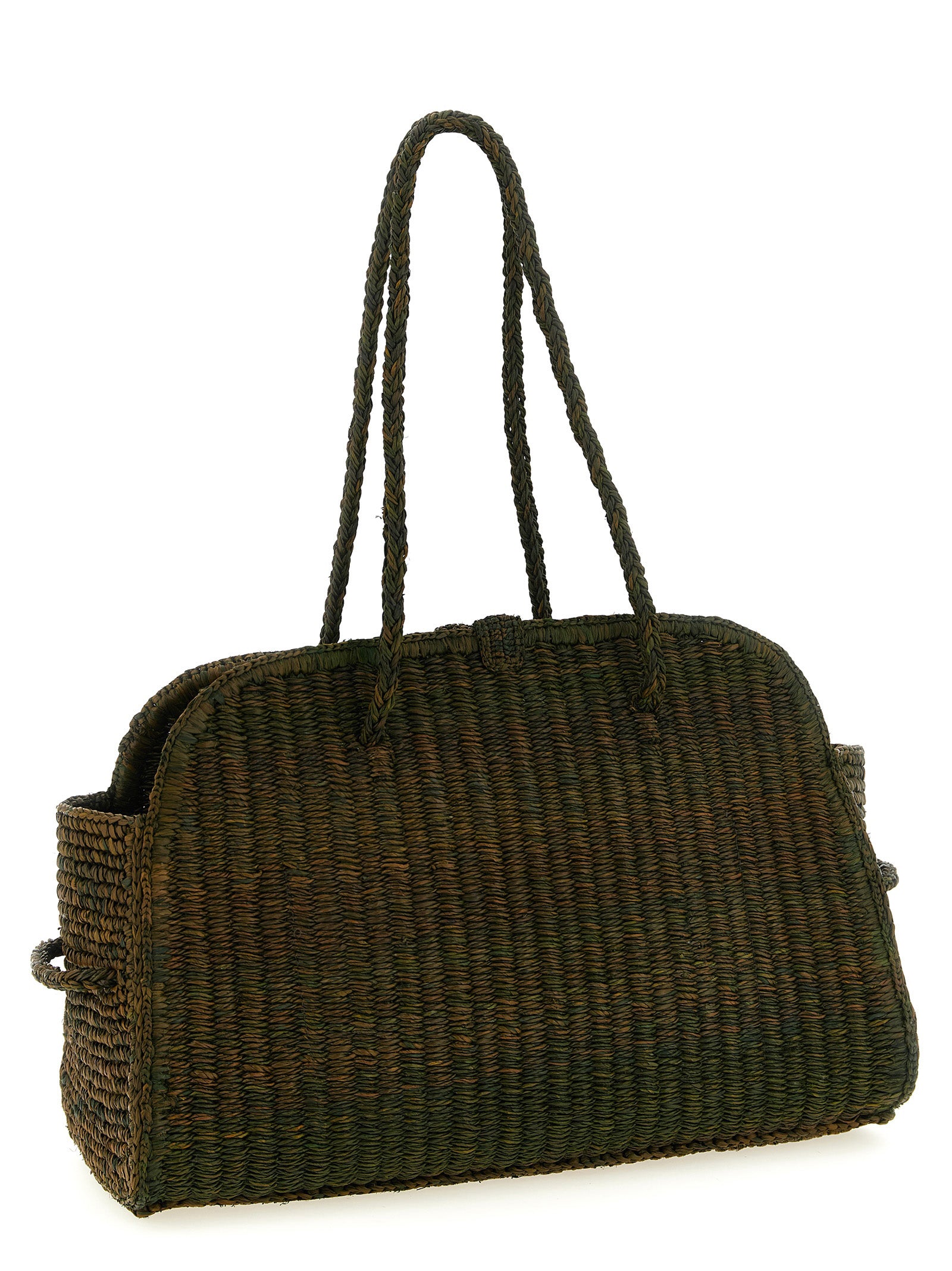 Jacquemus Green Le Turismo Raffia Tote Bag