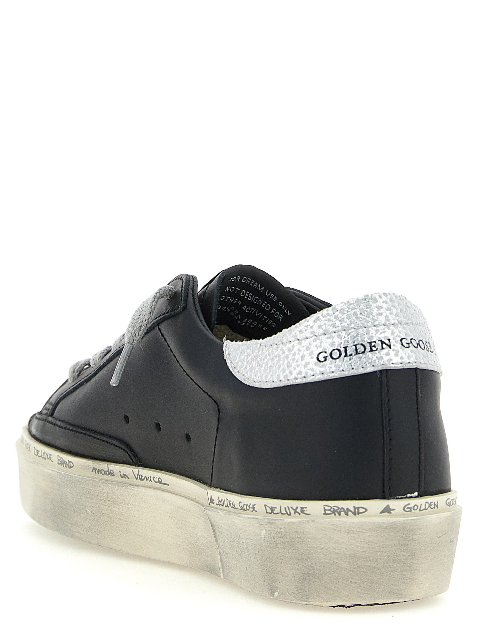 Golden Goose Black Hi Star Leather Sneakers