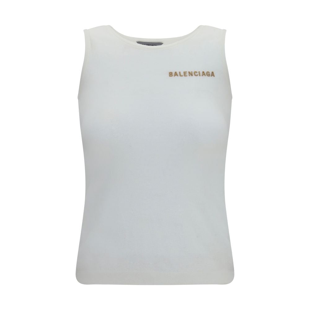 Balenciaga Tanktops aus weißer Baumwolle
